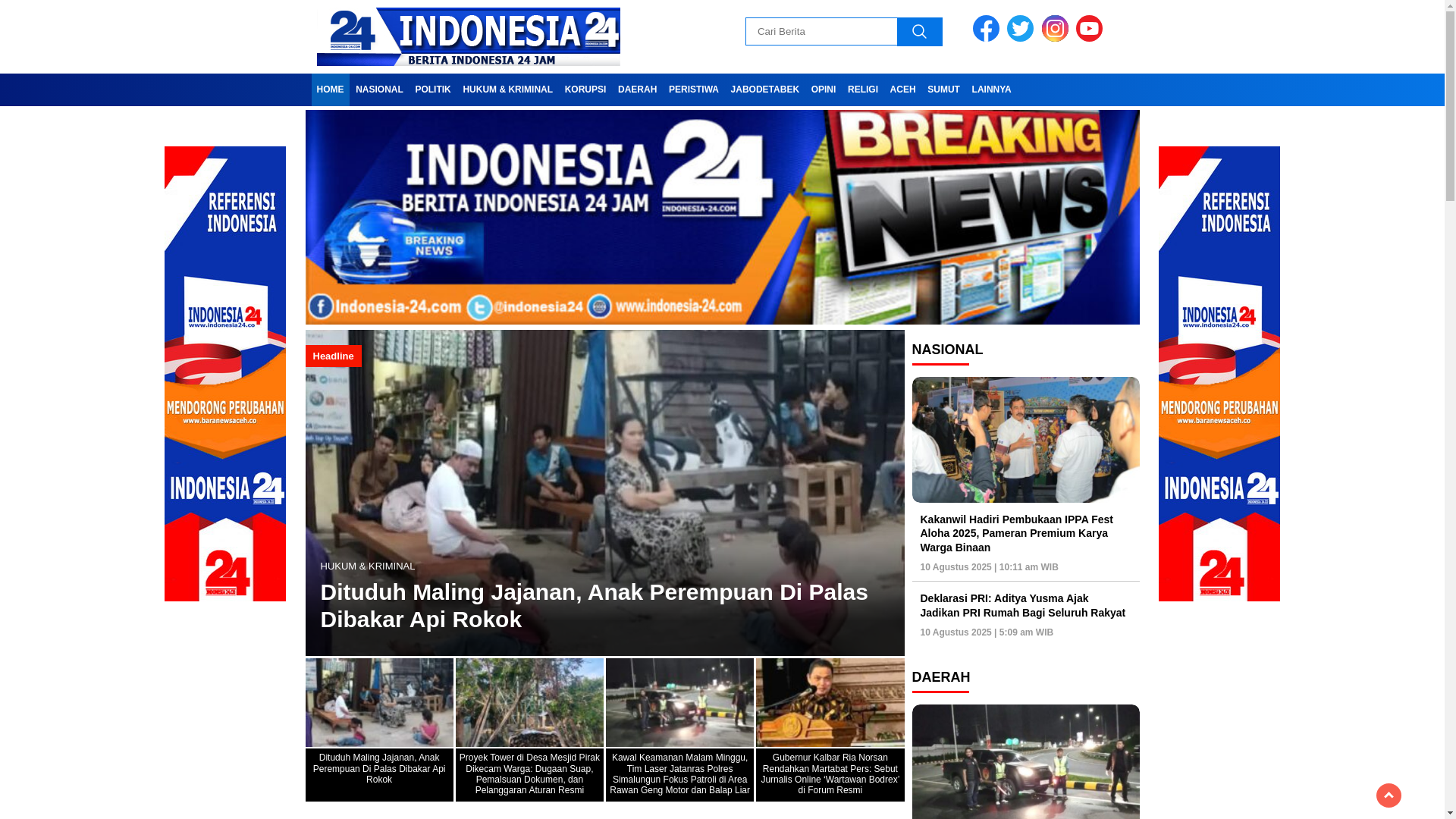 website screenshot of https://indonesia24news.net/