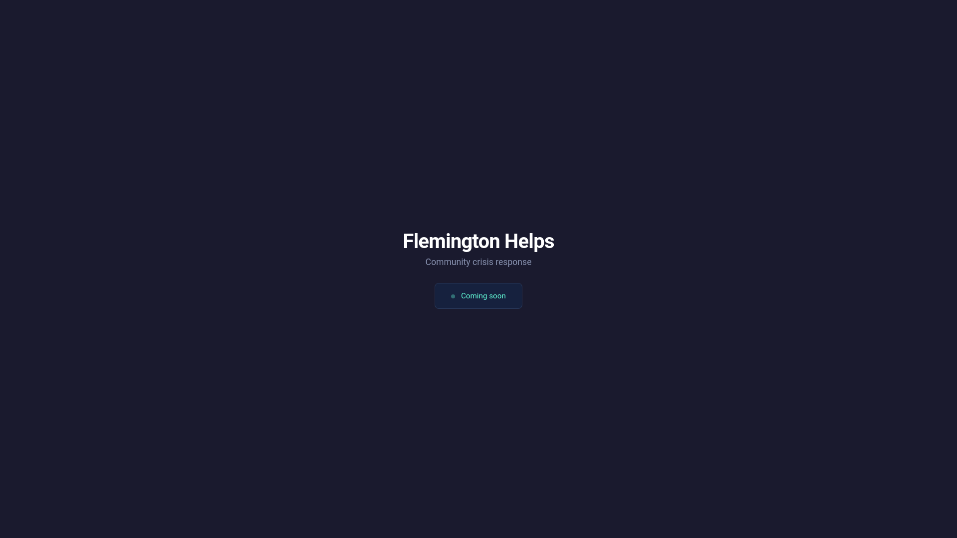website screenshot of https://flemingtonhelps.org/