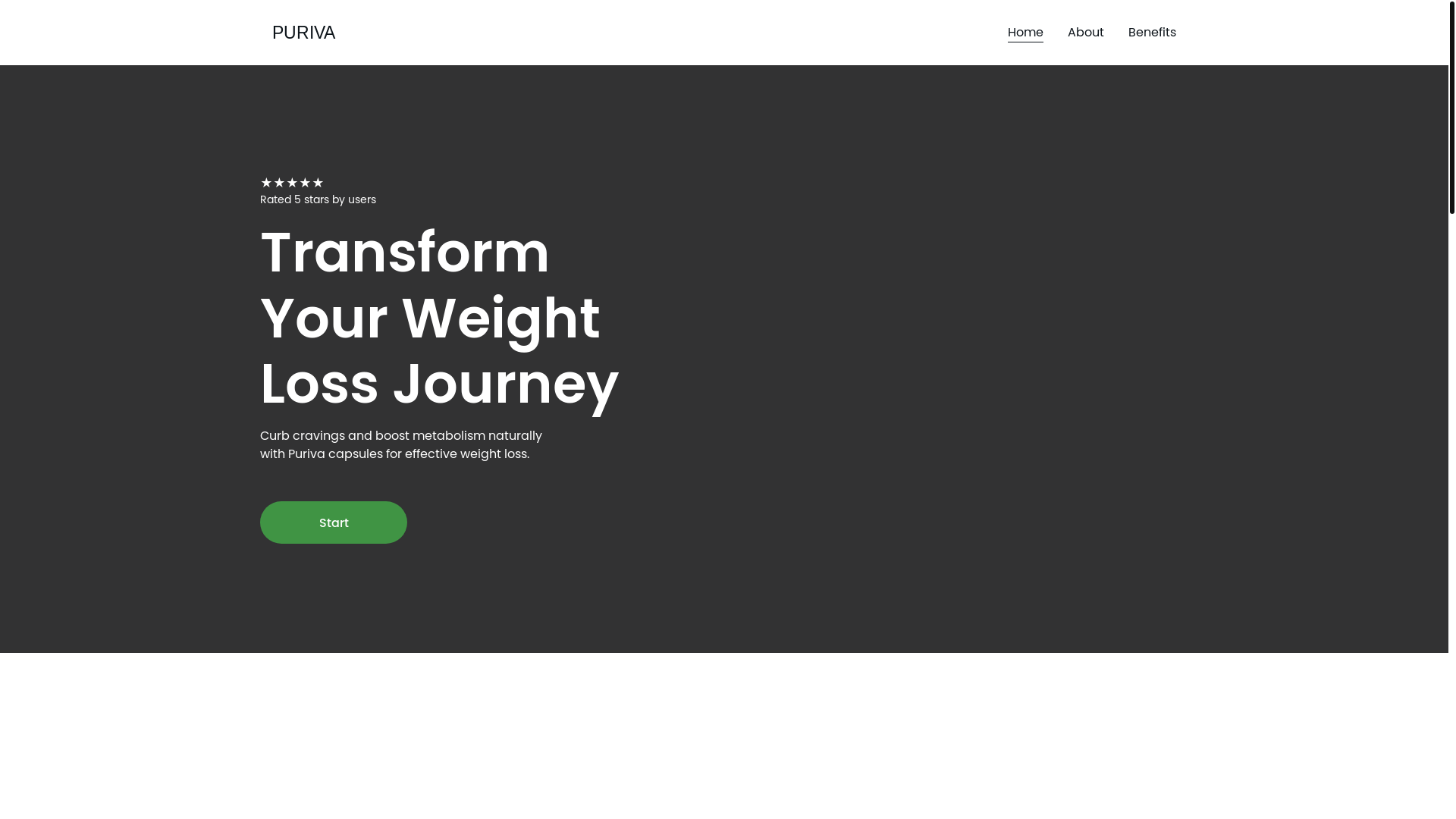 website screenshot of https://purivadiet.de/