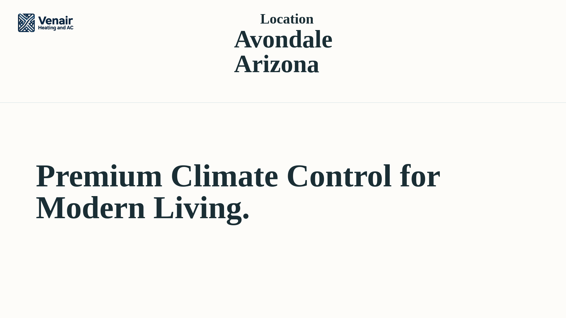 website screenshot of https://venairheating.com/