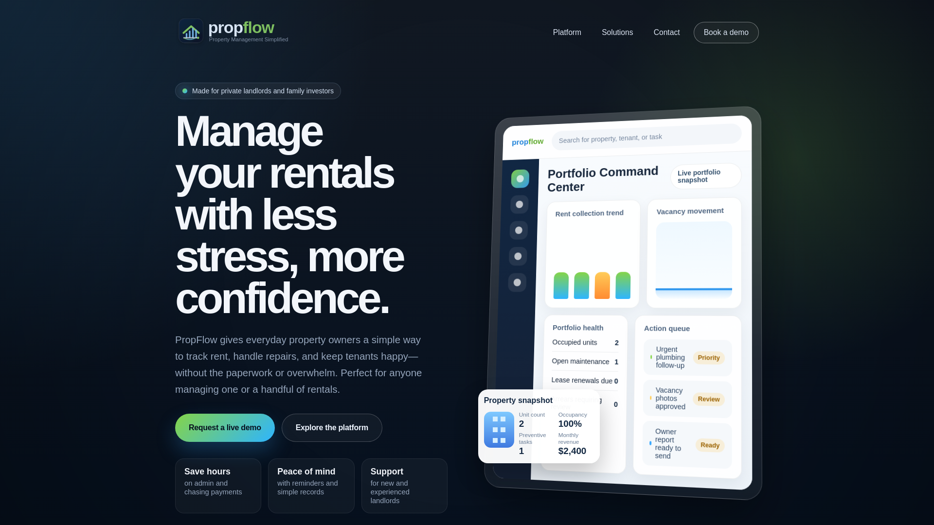 website screenshot of https://propflow.co.nz/
