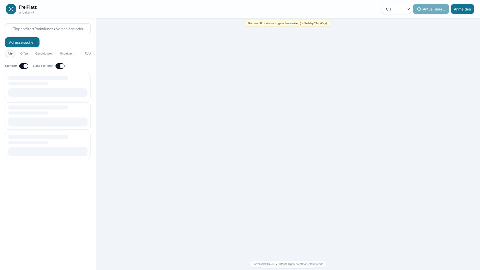 website screenshot of https://freiplatz.ch/