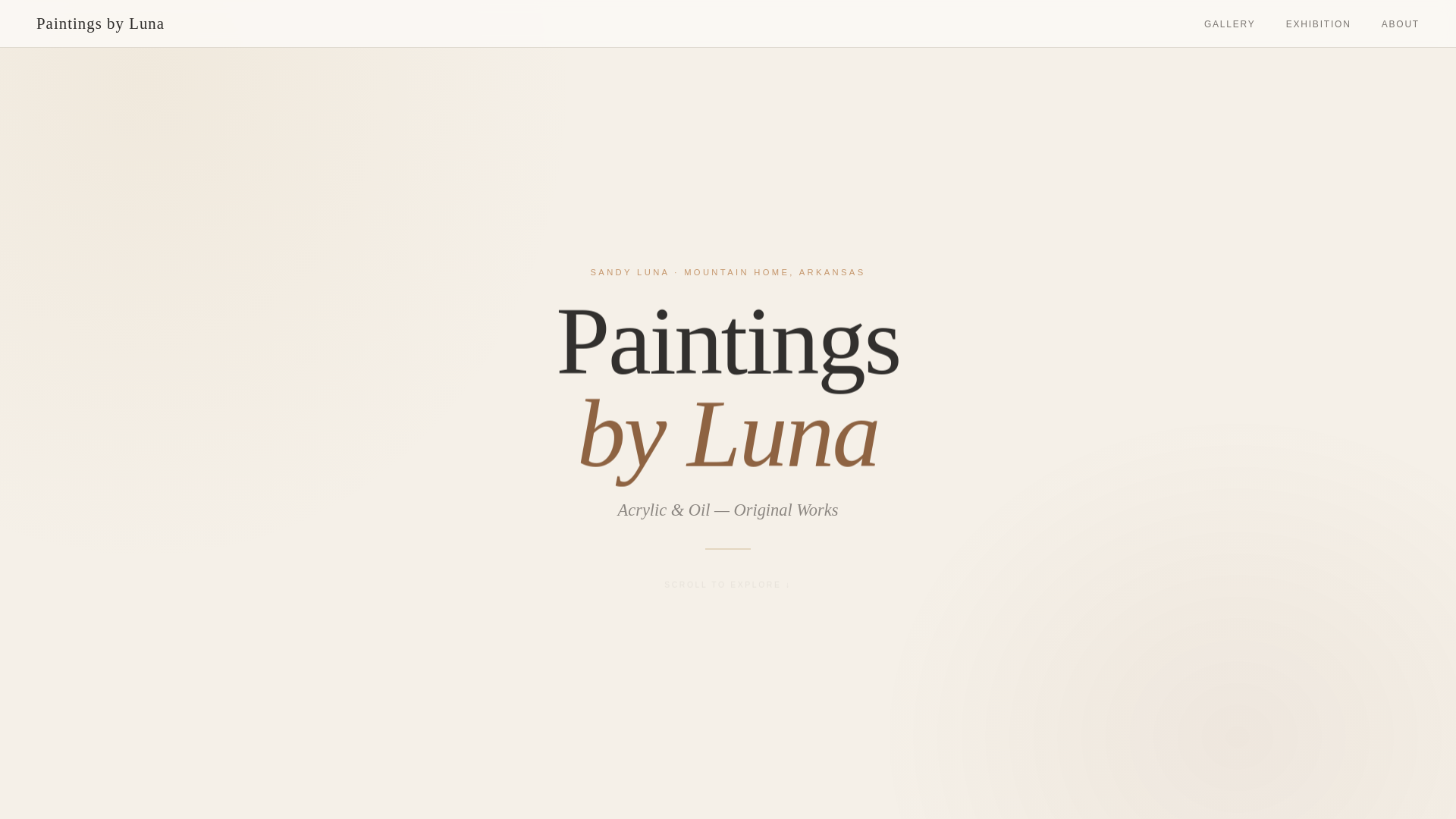 website screenshot of https://paintingsbyluna.pages.dev/