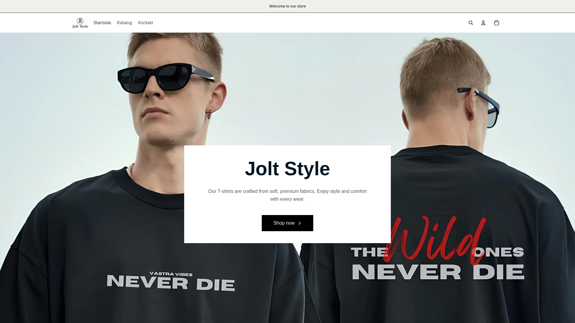 website screenshot of https://joltstyle.shop/