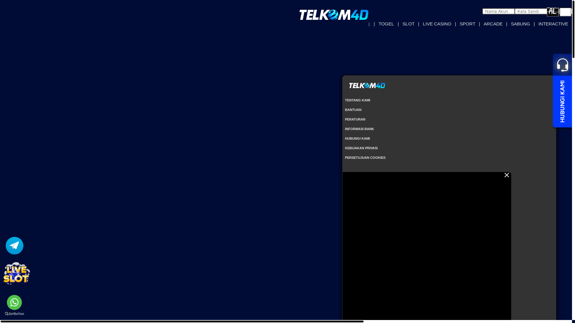 website screenshot of https://telkom4dgokil.site/