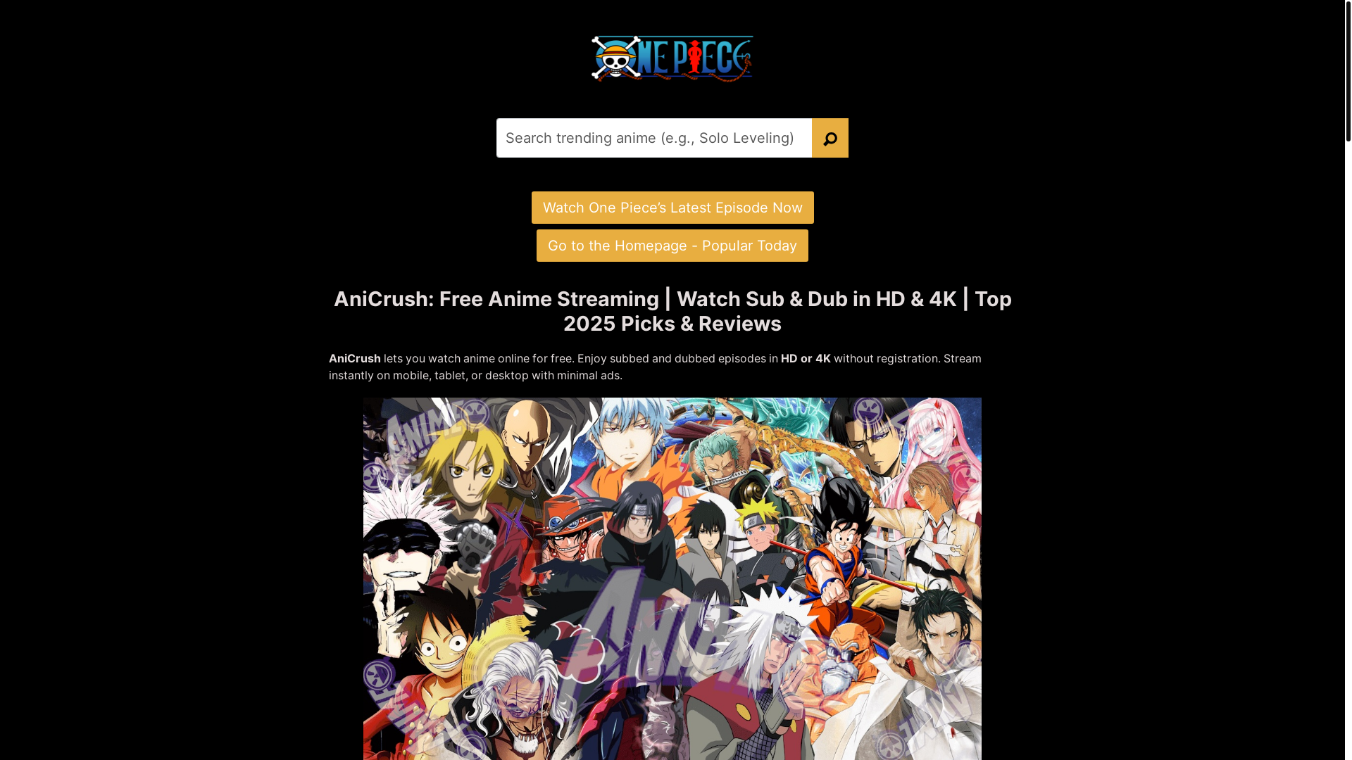 website screenshot of https://anicrush-b54.pages.dev/
