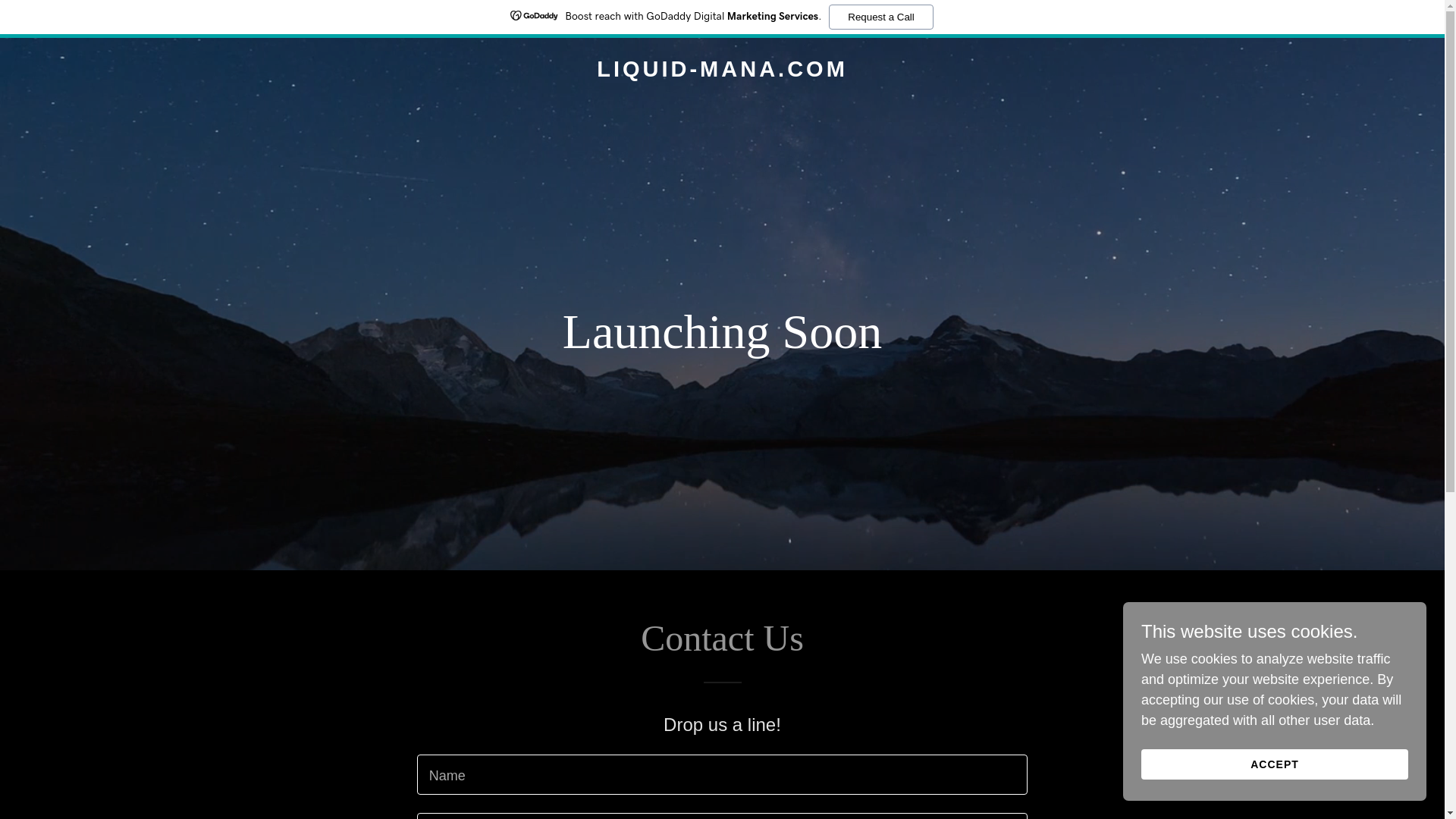 website screenshot of https://liquid-mana.com/
