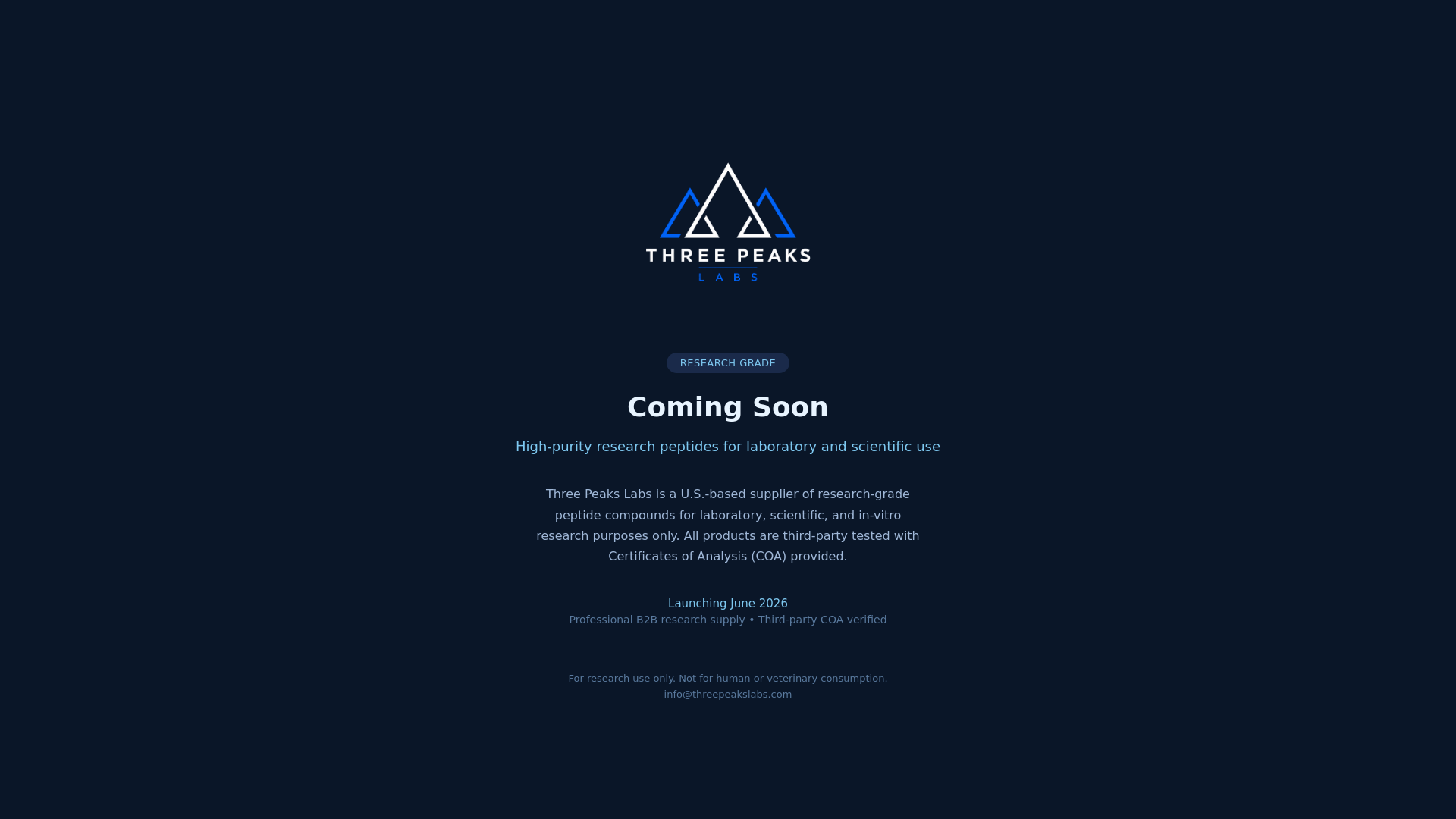 website screenshot of https://three-peaks-labs.pages.dev/