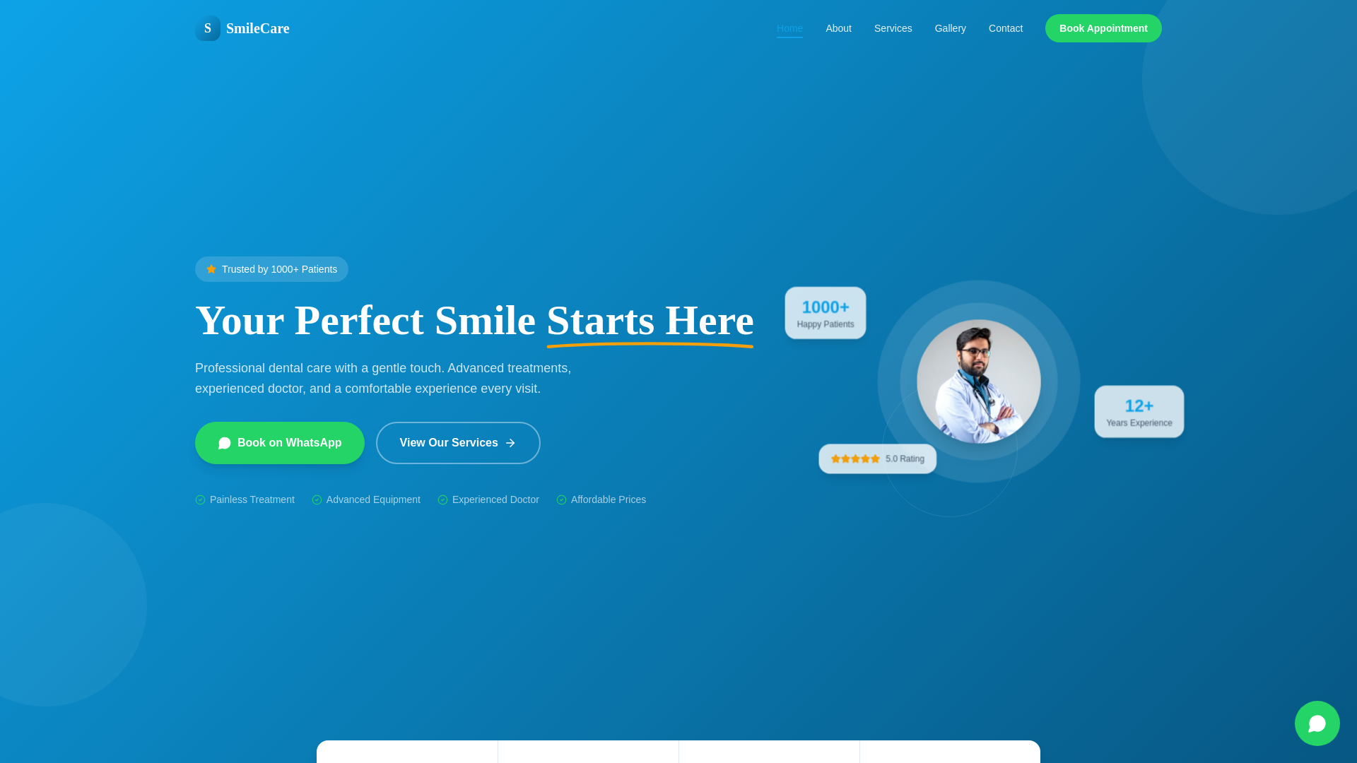 website screenshot of https://smilecare-dental-hub.pages.dev/