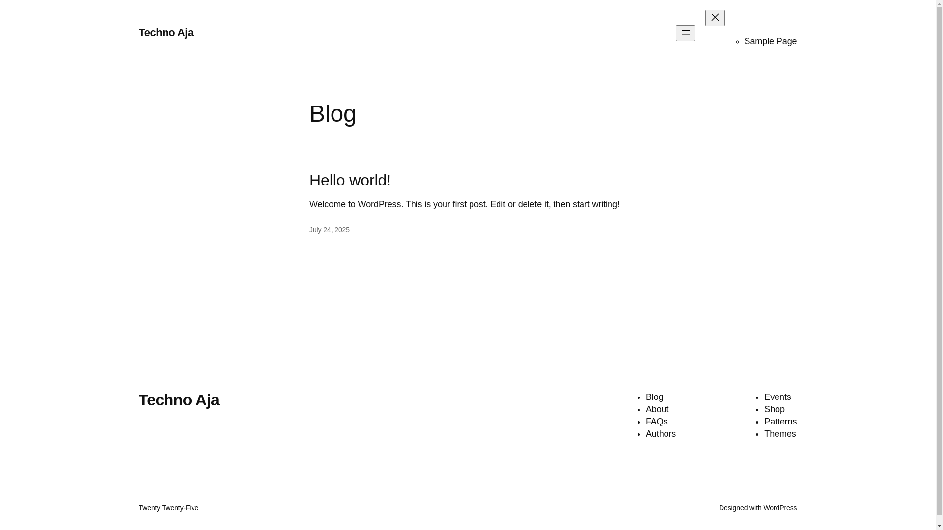 website screenshot of https://technoaja.com/