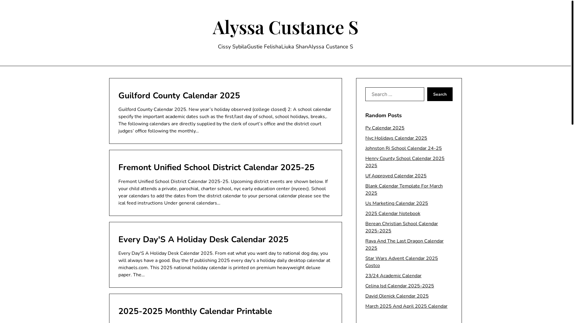 website screenshot of https://alyssacustances.pages.dev/
