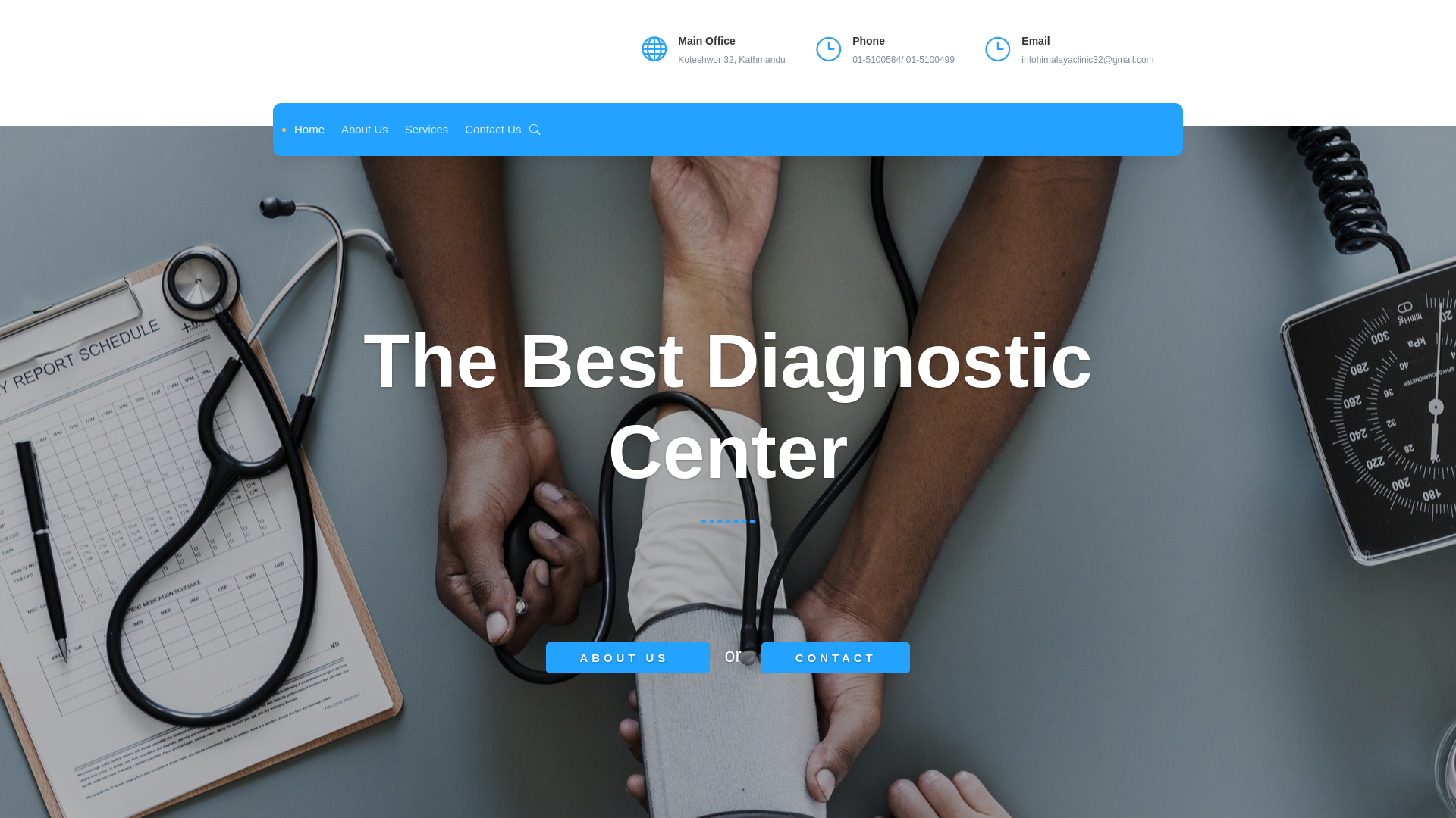 website screenshot of https://himalayadiagnostic.com/