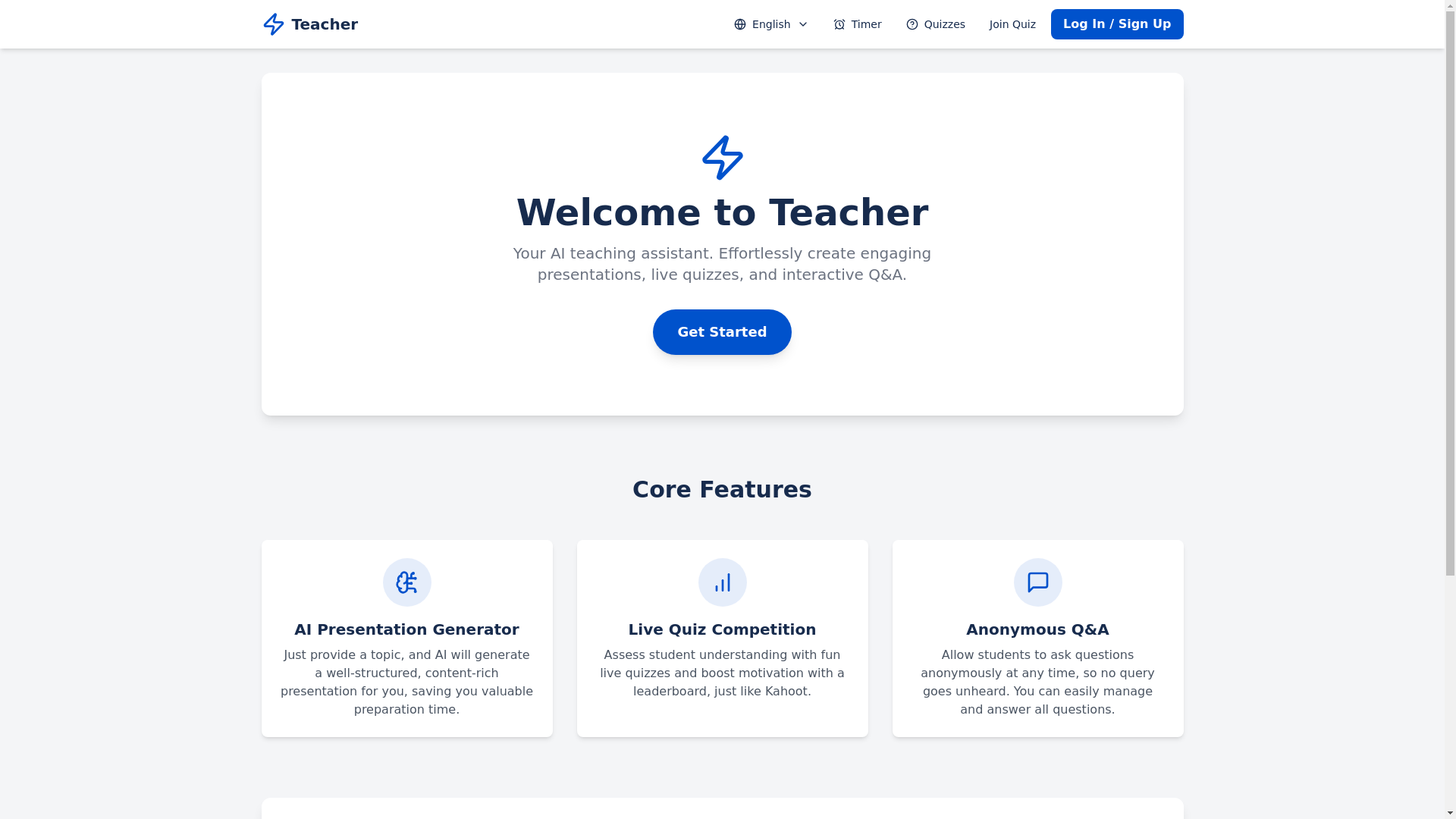 website screenshot of https://teacher-azi.pages.dev/