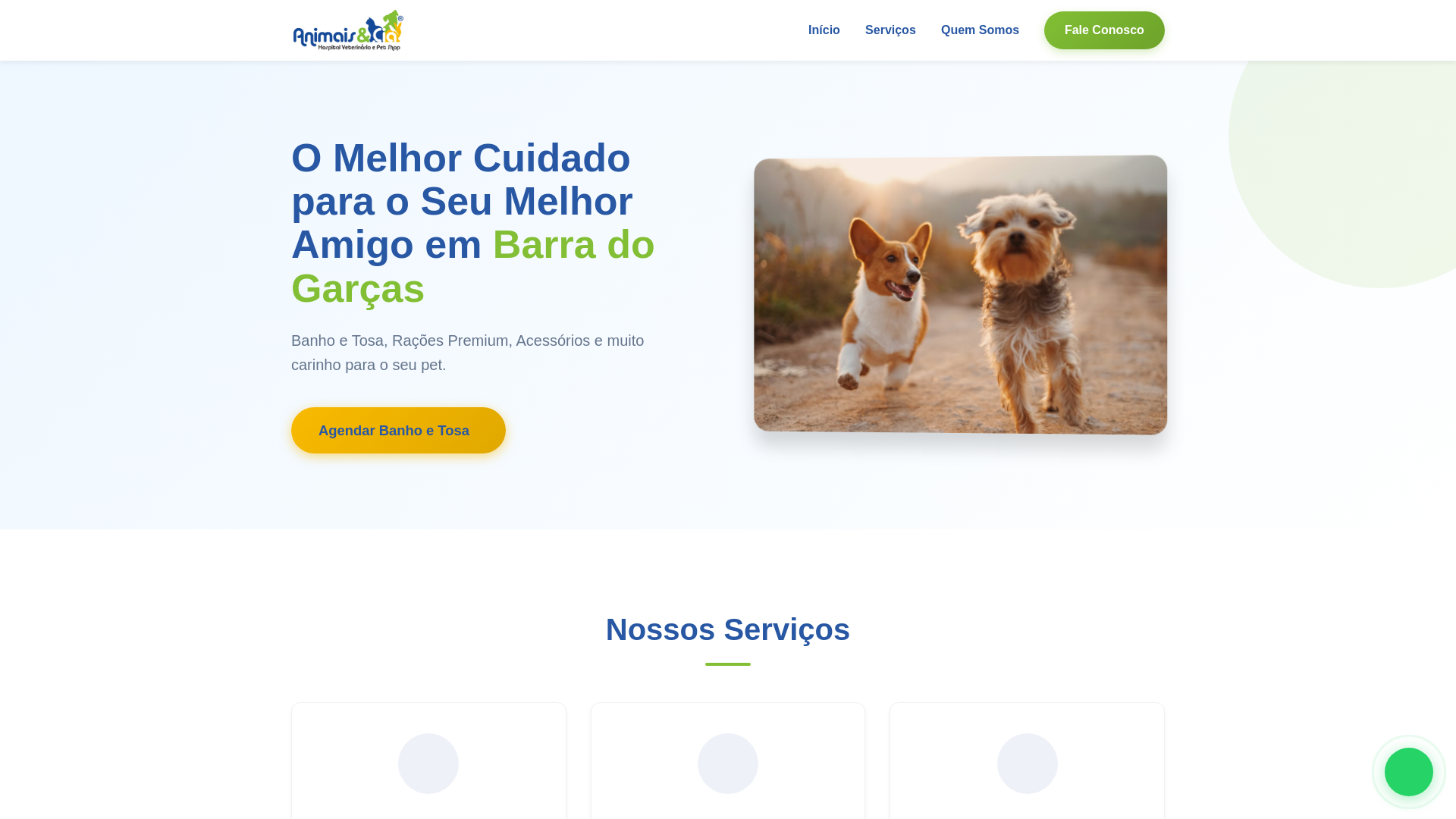 website screenshot of https://animais-ecia-lp-petshop-barra.pages.dev/