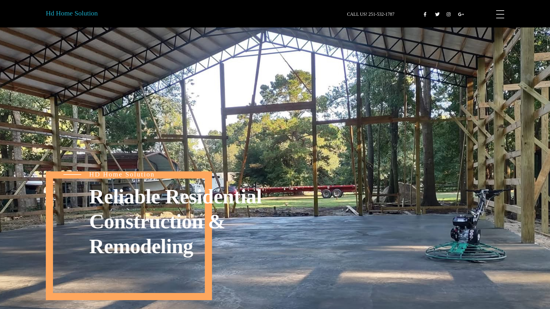 website screenshot of https://hdhomesolution.co