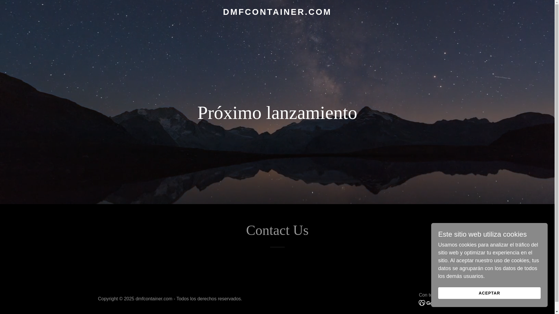 website screenshot of https://dmfcontainer.com/
