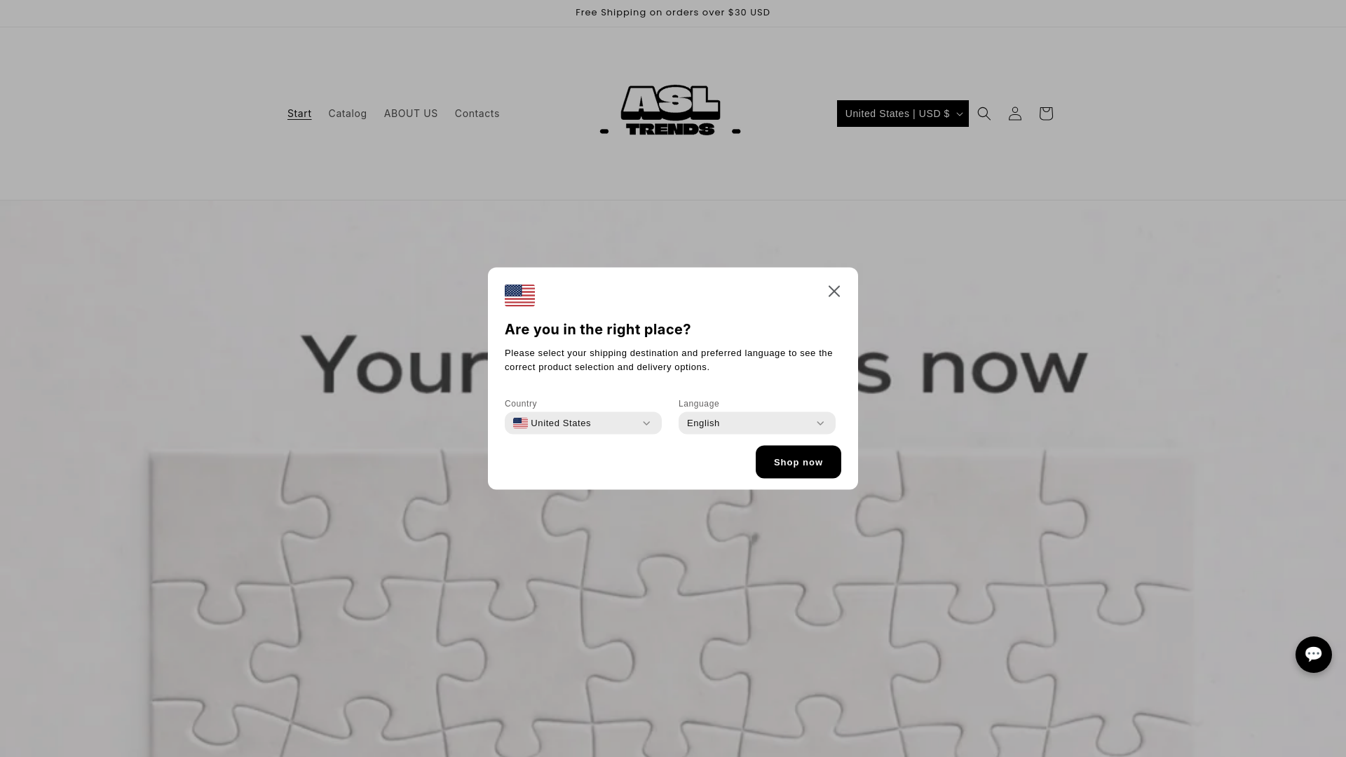 website screenshot of https://asltrends.us/