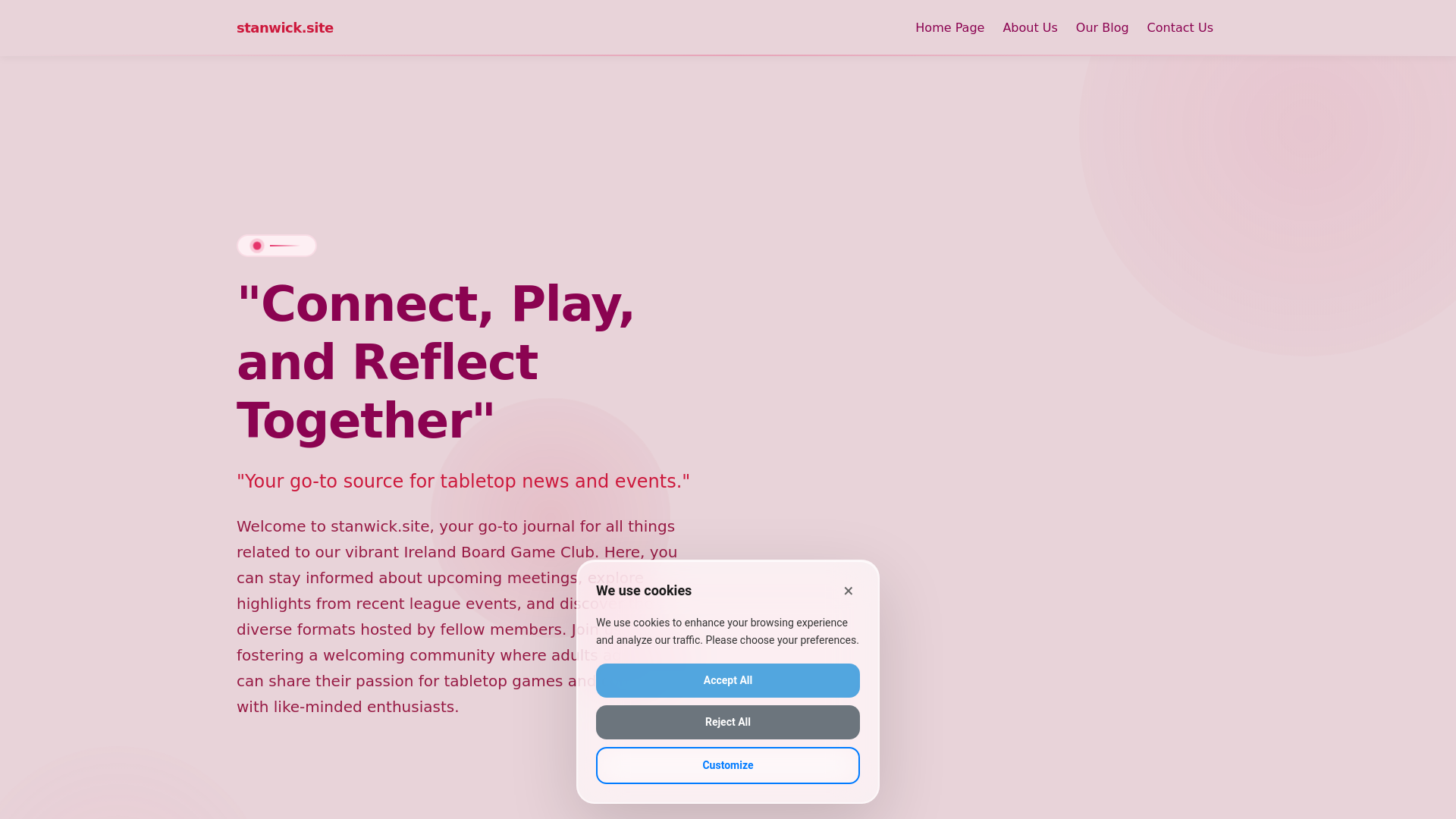 website screenshot of https://stanwick.site/