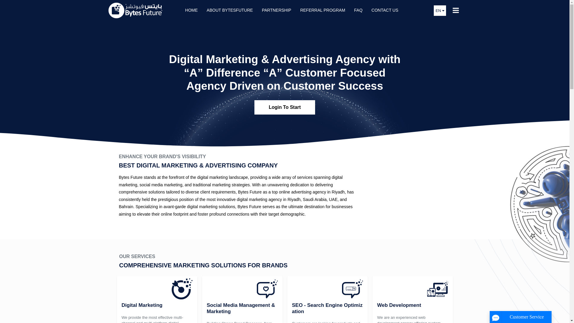website screenshot of https://bytesfutureagent.world/