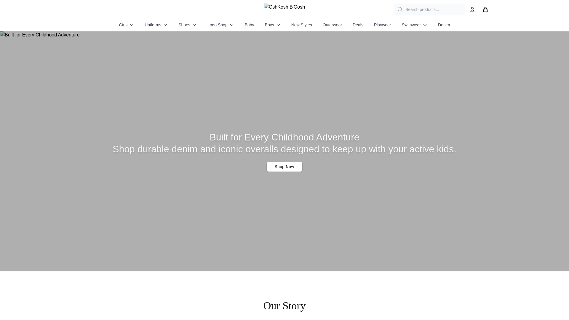 website screenshot of https://oshkoshbgoshwear.shop/