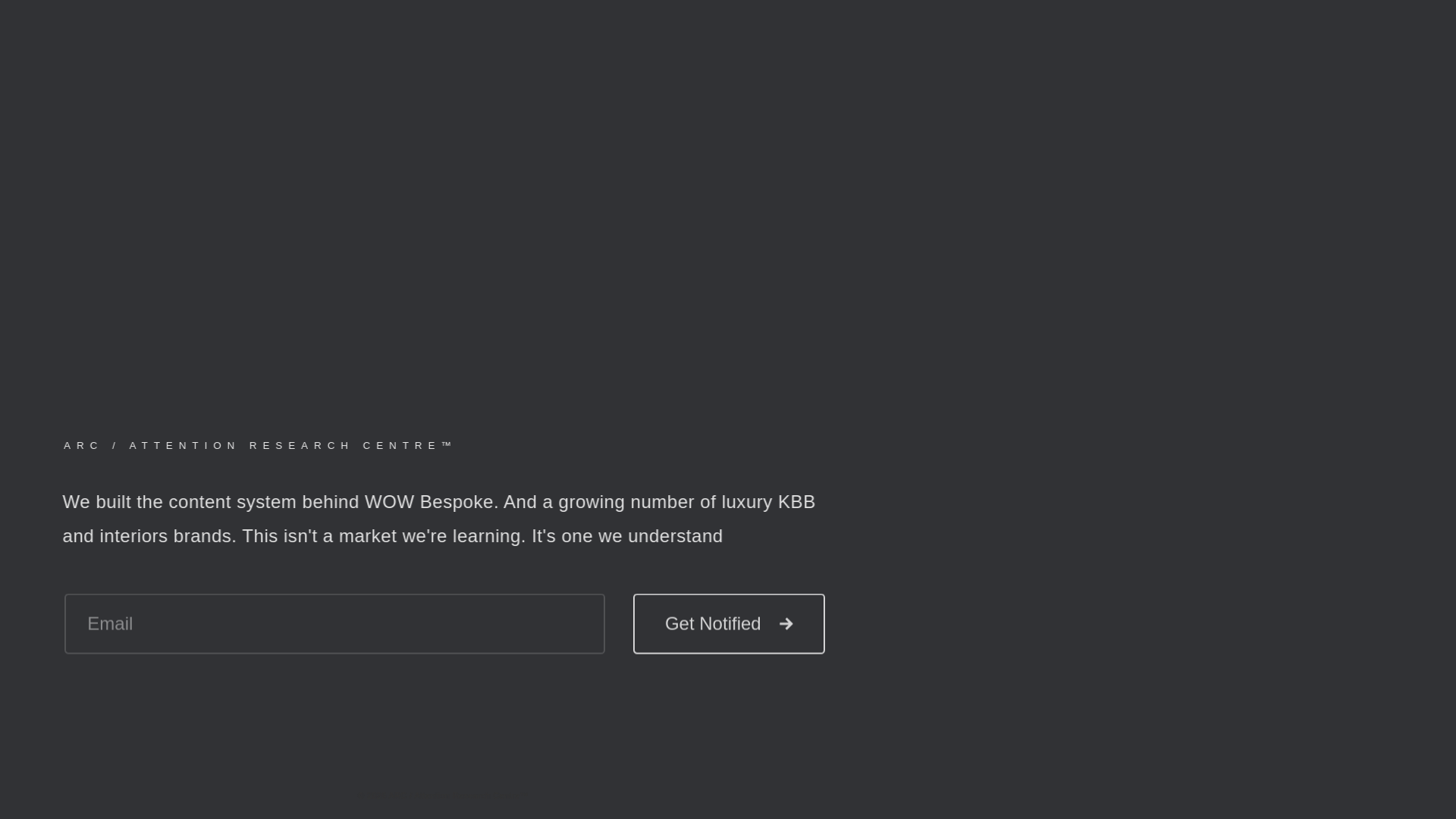 website screenshot of https://thearcagency.xyz/