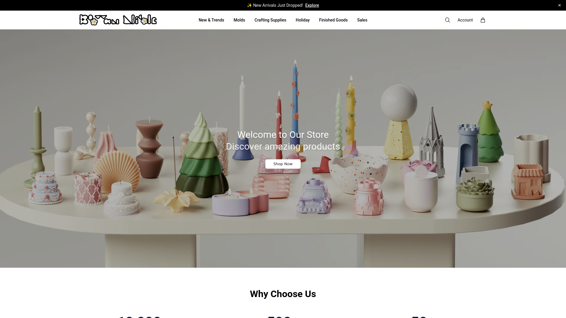 website screenshot of https://boowannicolecollection.shop/