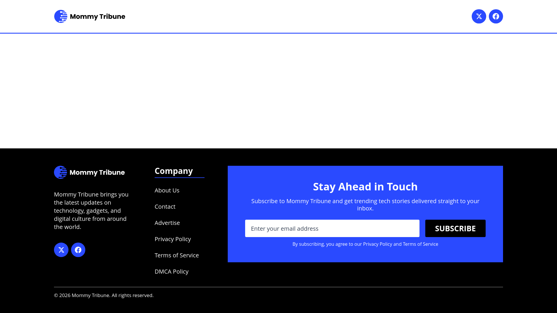 website screenshot of https://mommytribune.pages.dev/