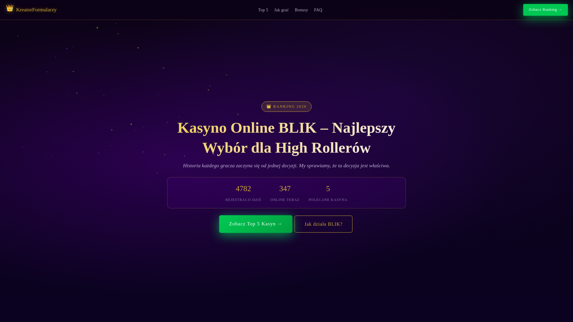 website screenshot of https://kasyno-blik-kreatorformularzy.pages.dev/