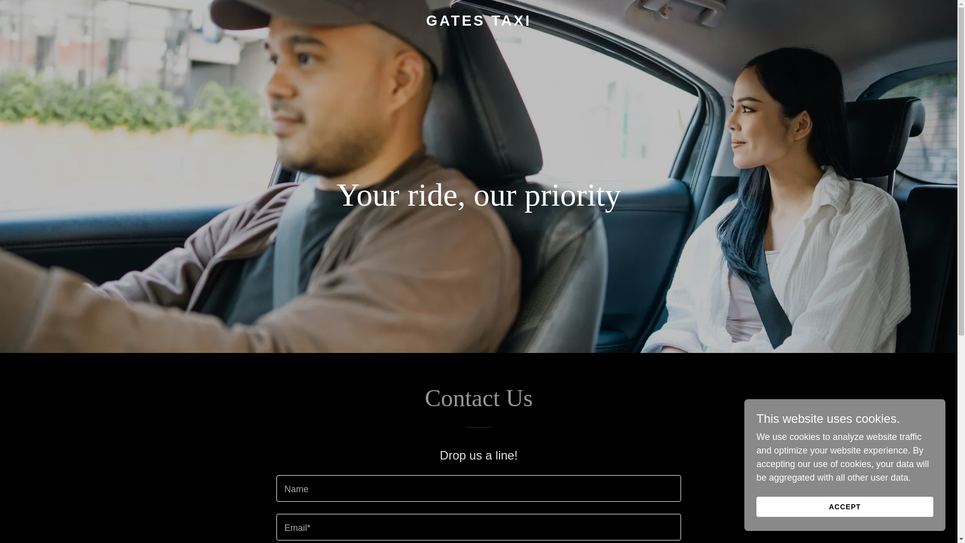 website screenshot of https://gatestaxi.com/