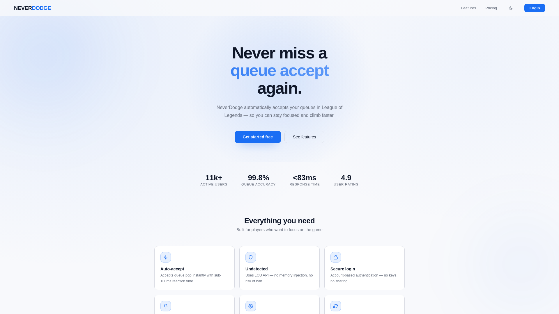 website screenshot of https://neverdodge.pages.dev/