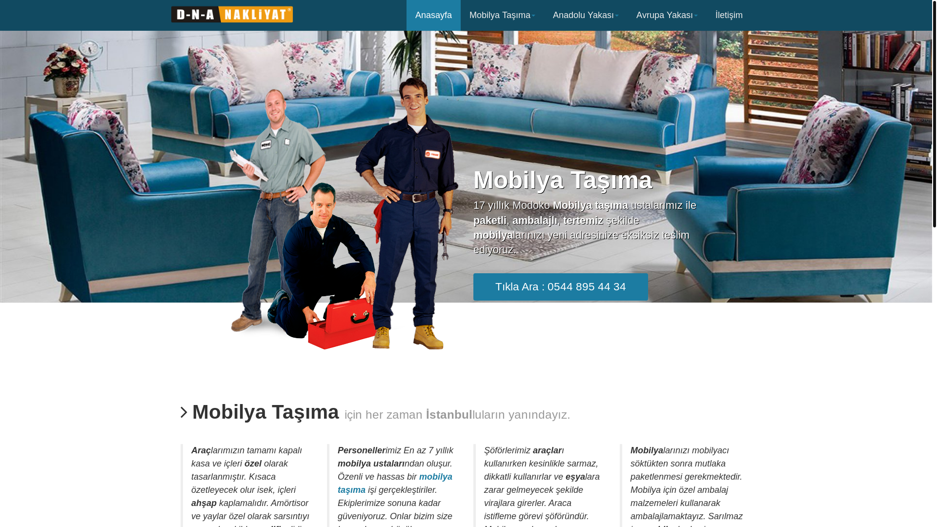 website screenshot of https://mobilyatasima.com/
