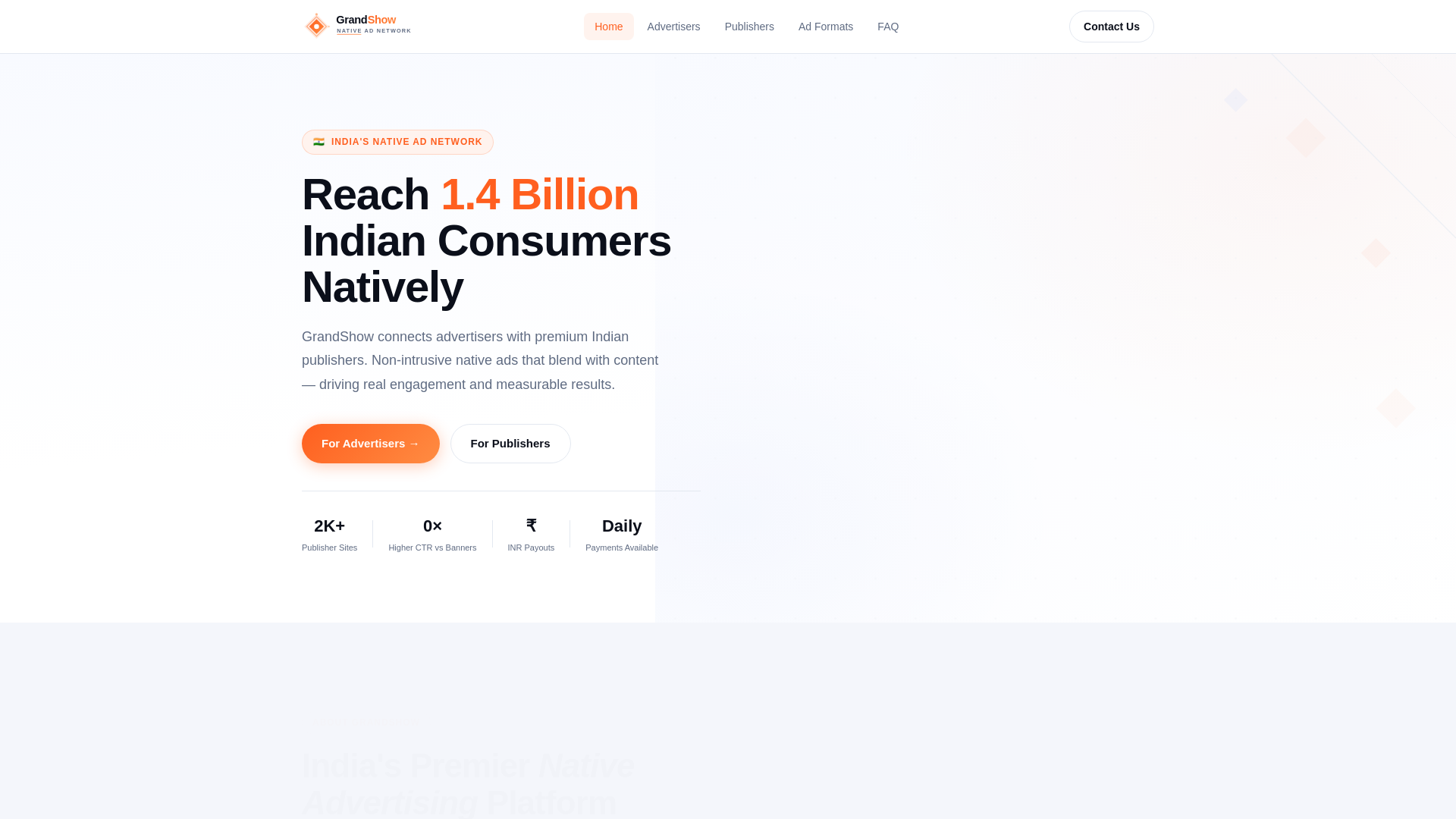 website screenshot of https://grandshow.org/