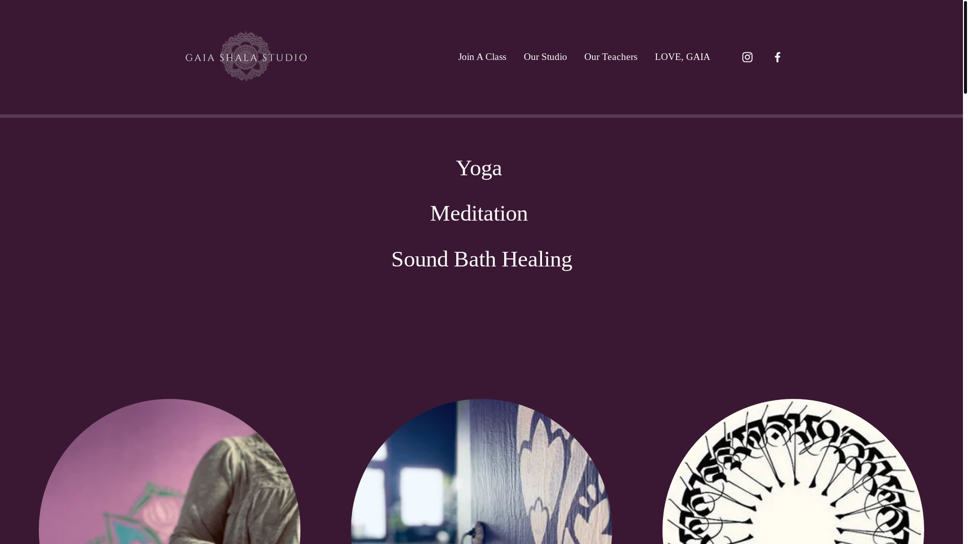 website screenshot of https://gaiashalastudio.com/