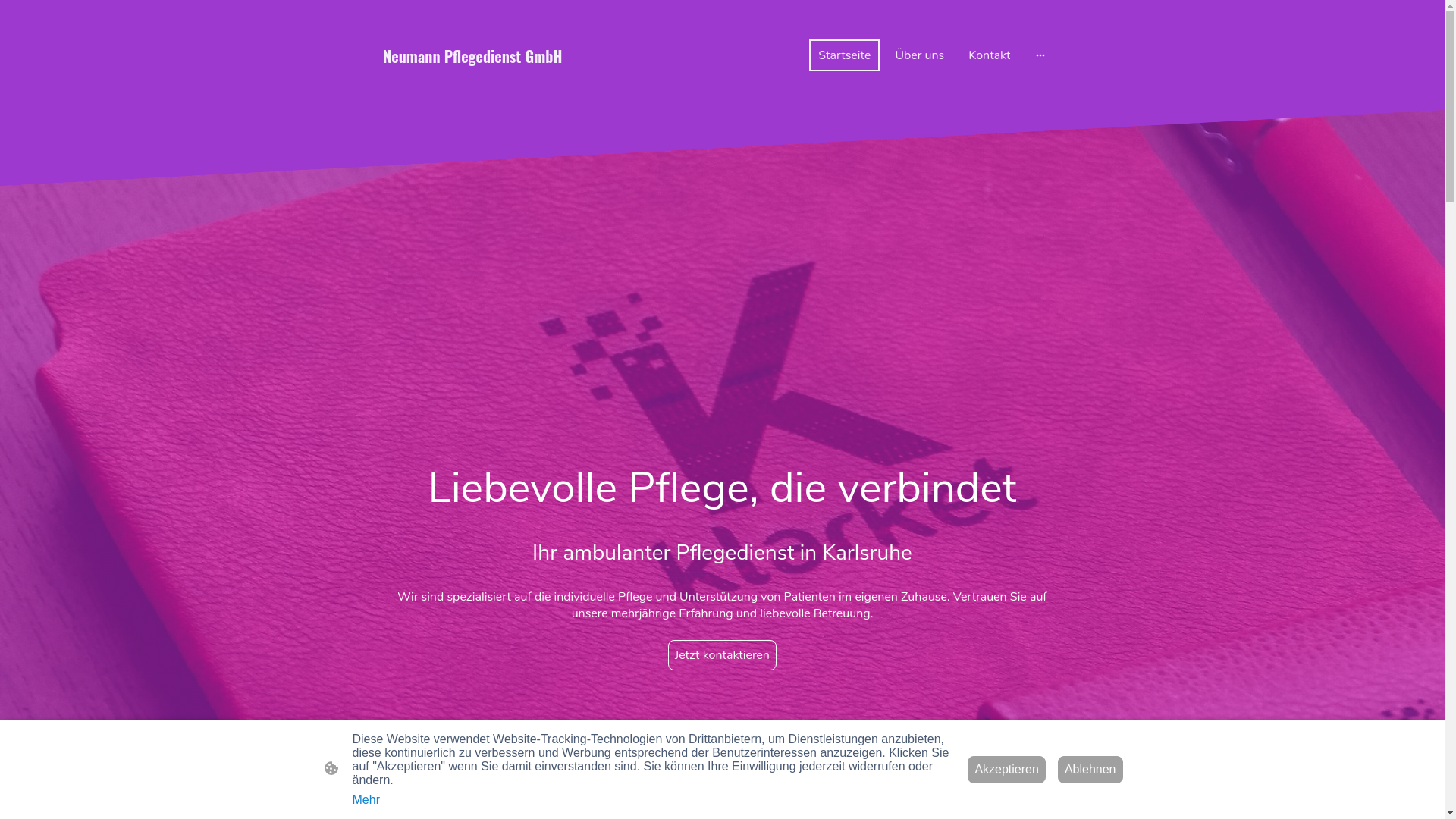 website screenshot of https://neumann-pflegedienst.de/