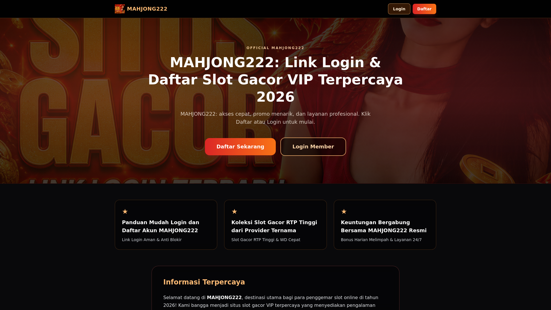 website screenshot of https://mahjong222-login-daftar.pages.dev/
