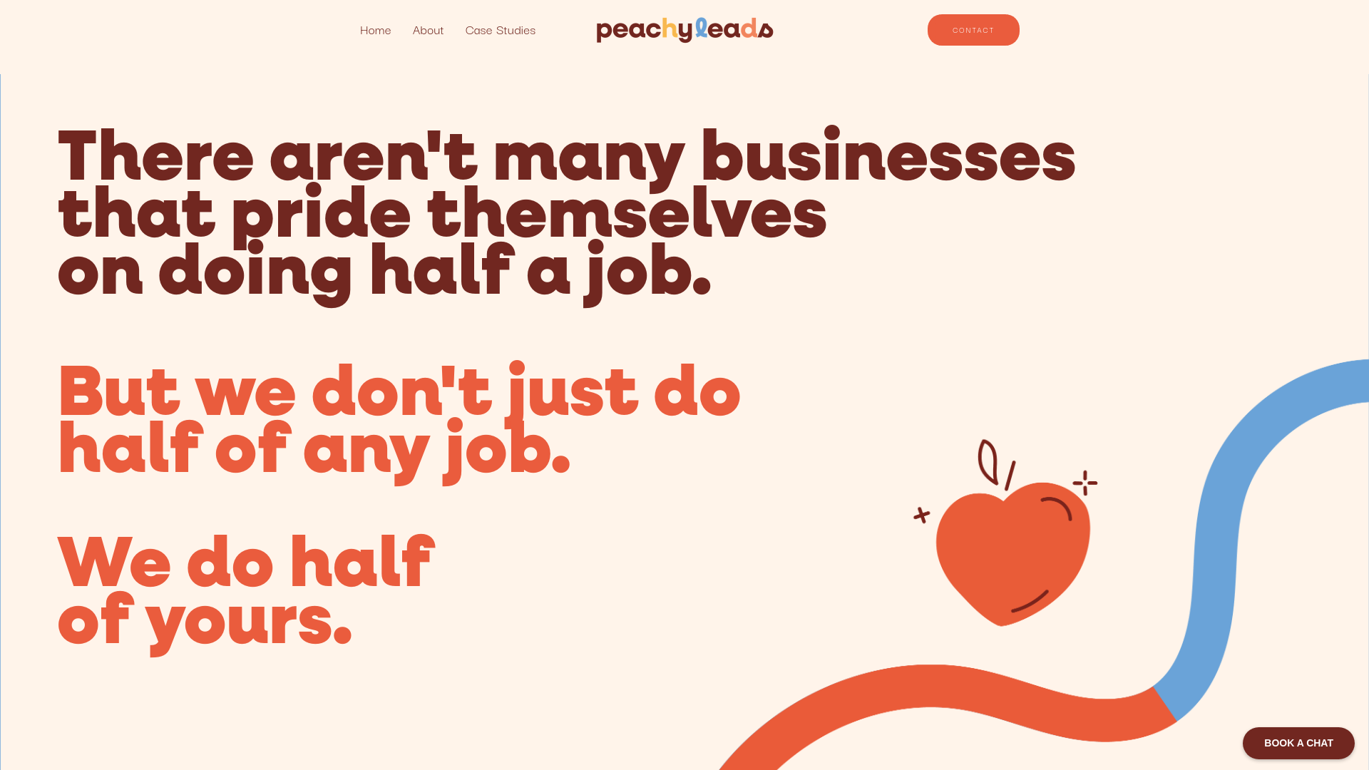 website screenshot of https://peachyleadsflow.info/