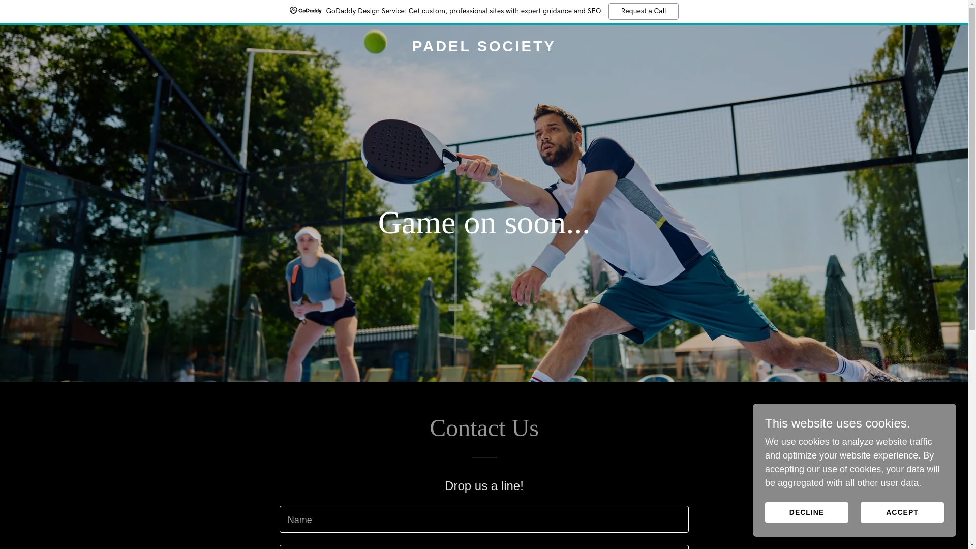 website screenshot of https://padelsociety.ltd/