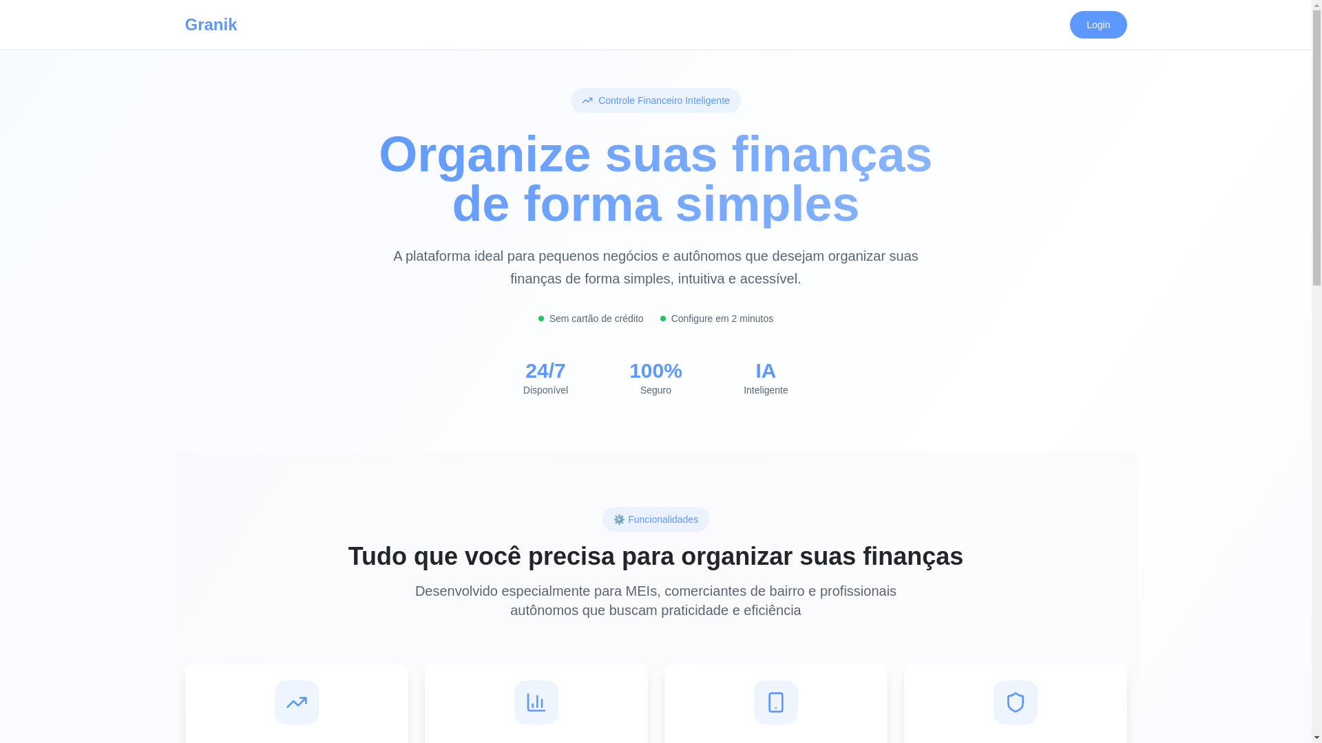 website screenshot of https://granik.com.br/