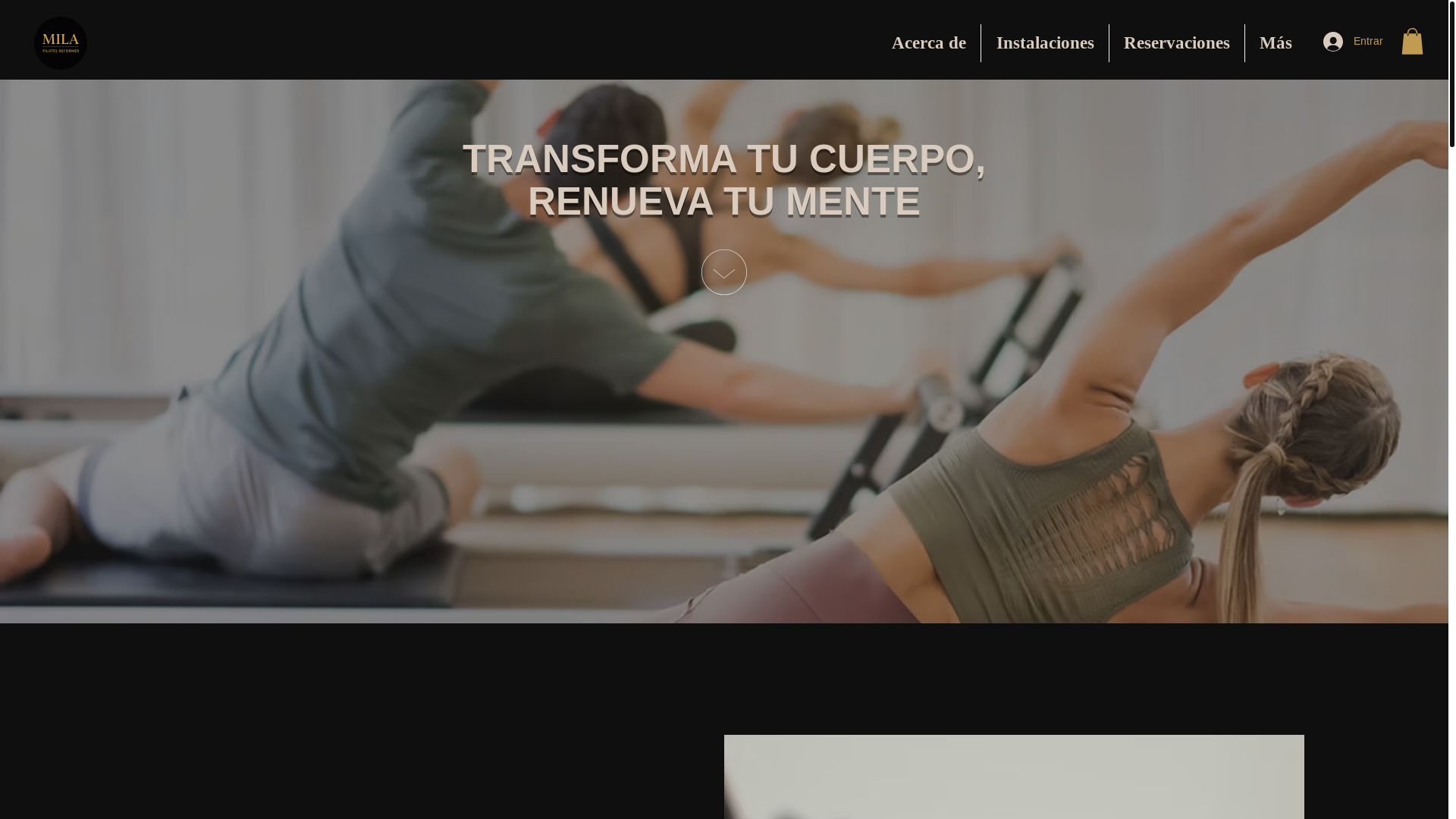 website screenshot of https://milapilatesreformer.com/