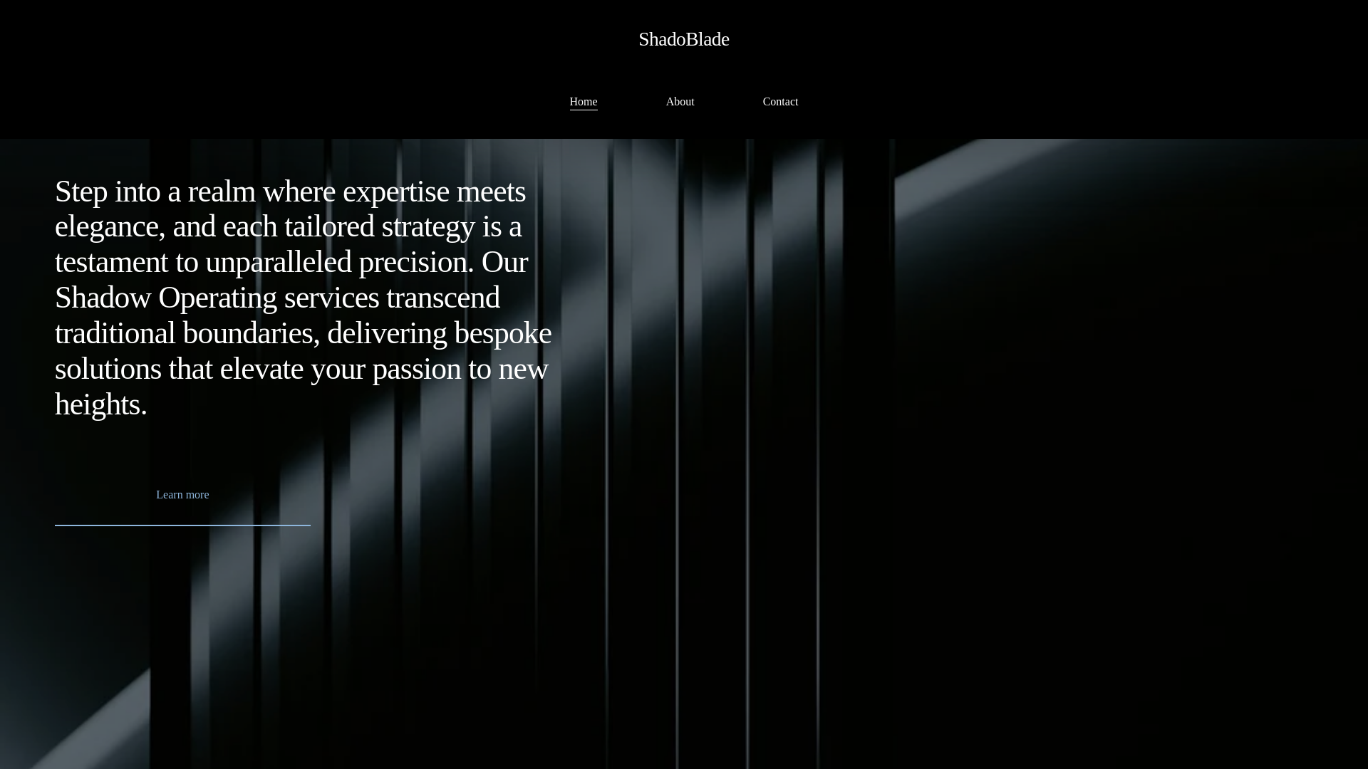 website screenshot of https://shadoblade.com/
