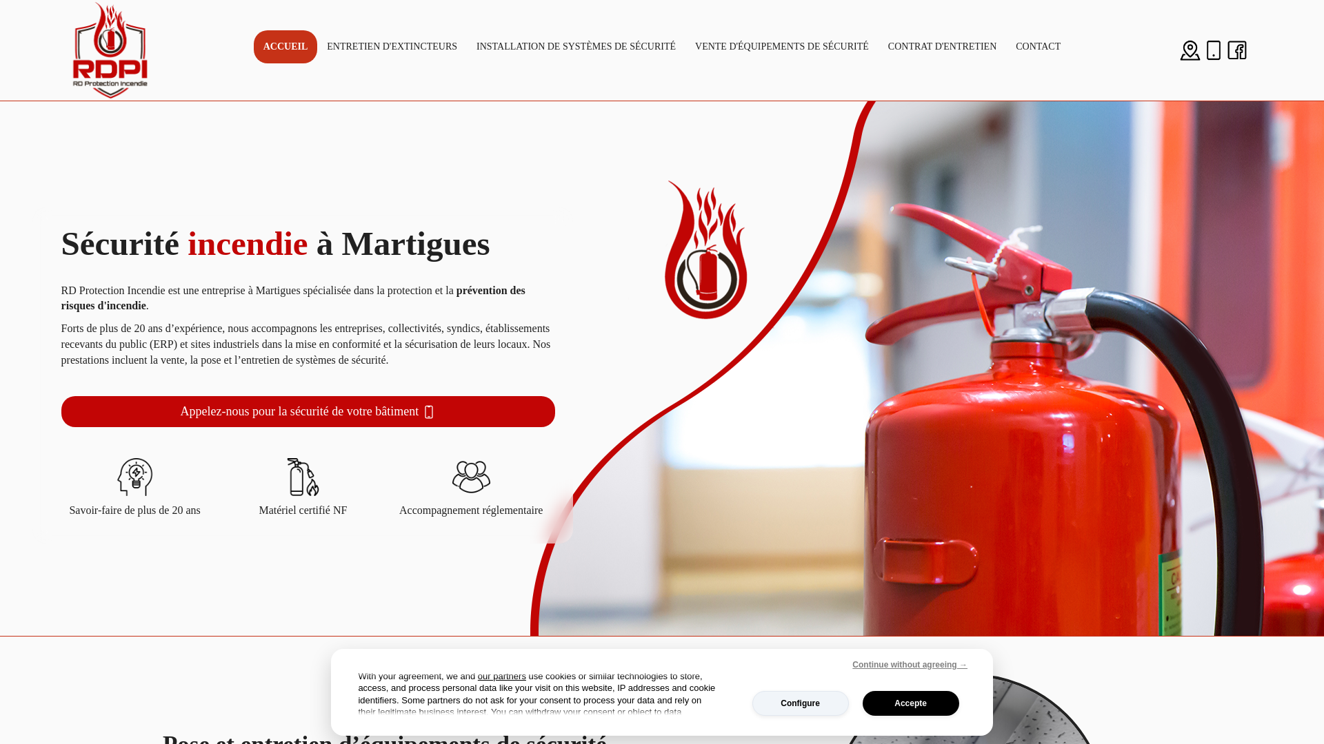 website screenshot of https://rd-protection-incendie.fr