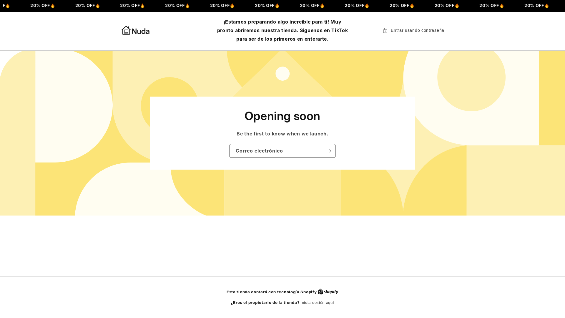 website screenshot of https://nudastore.shop/