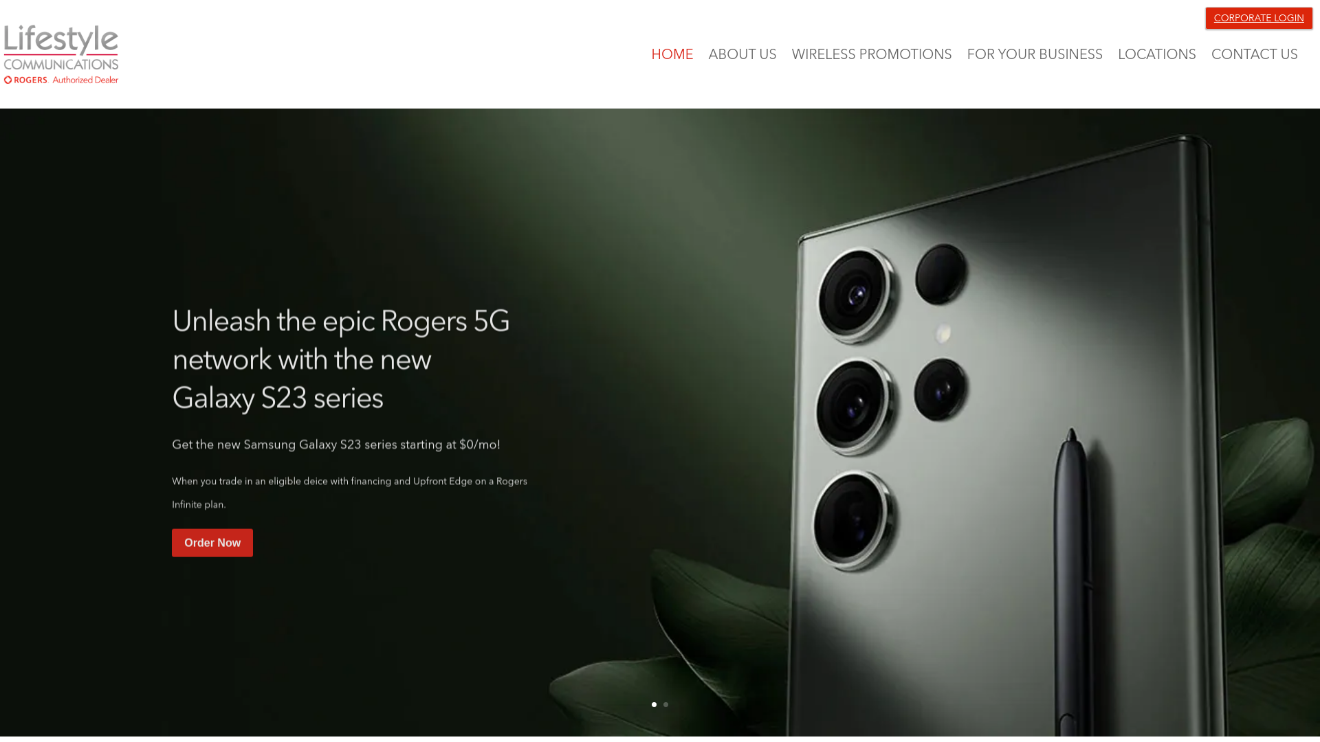 website screenshot of https://rpp@lifestylewireless.com/