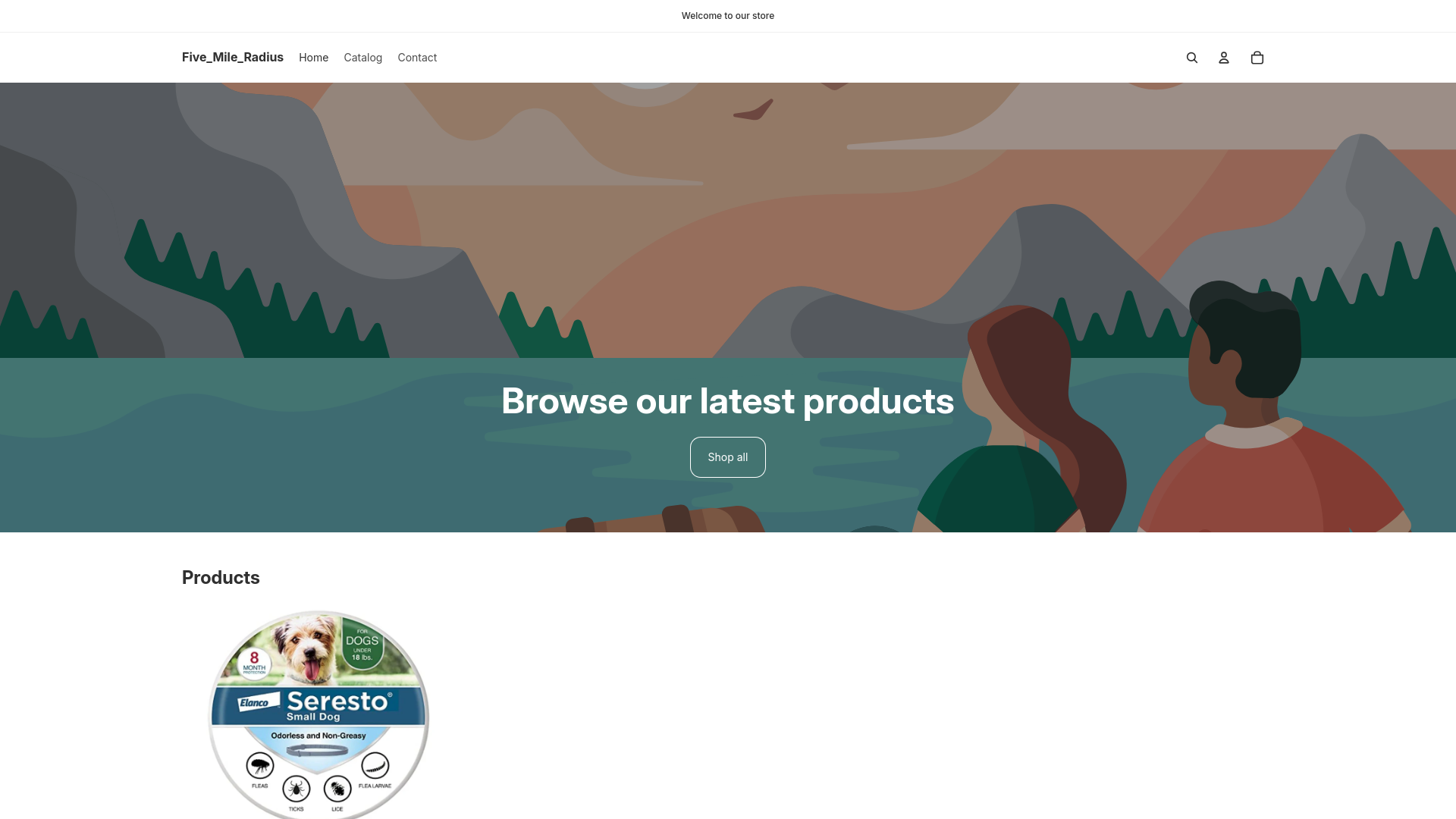 website screenshot of https://fivemileradius.us/