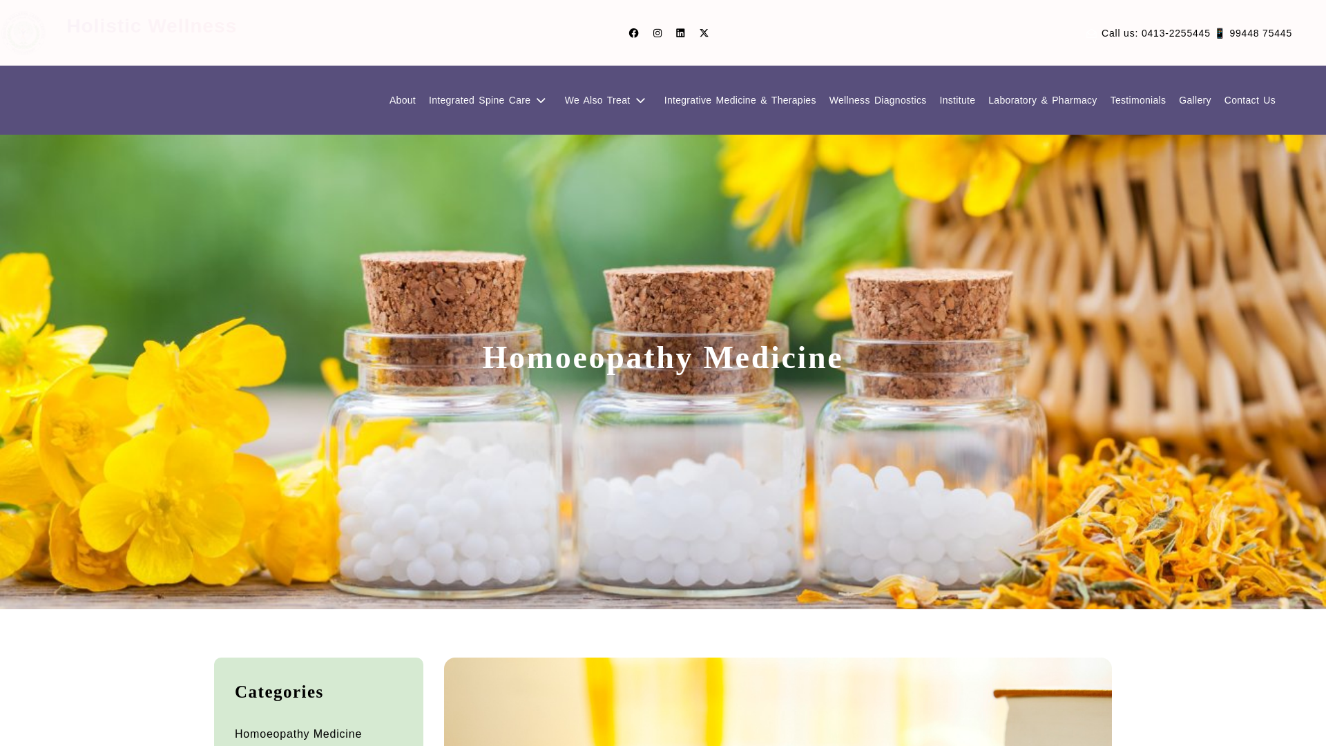 website screenshot of https://holisticwellnesscaarecentre.com/