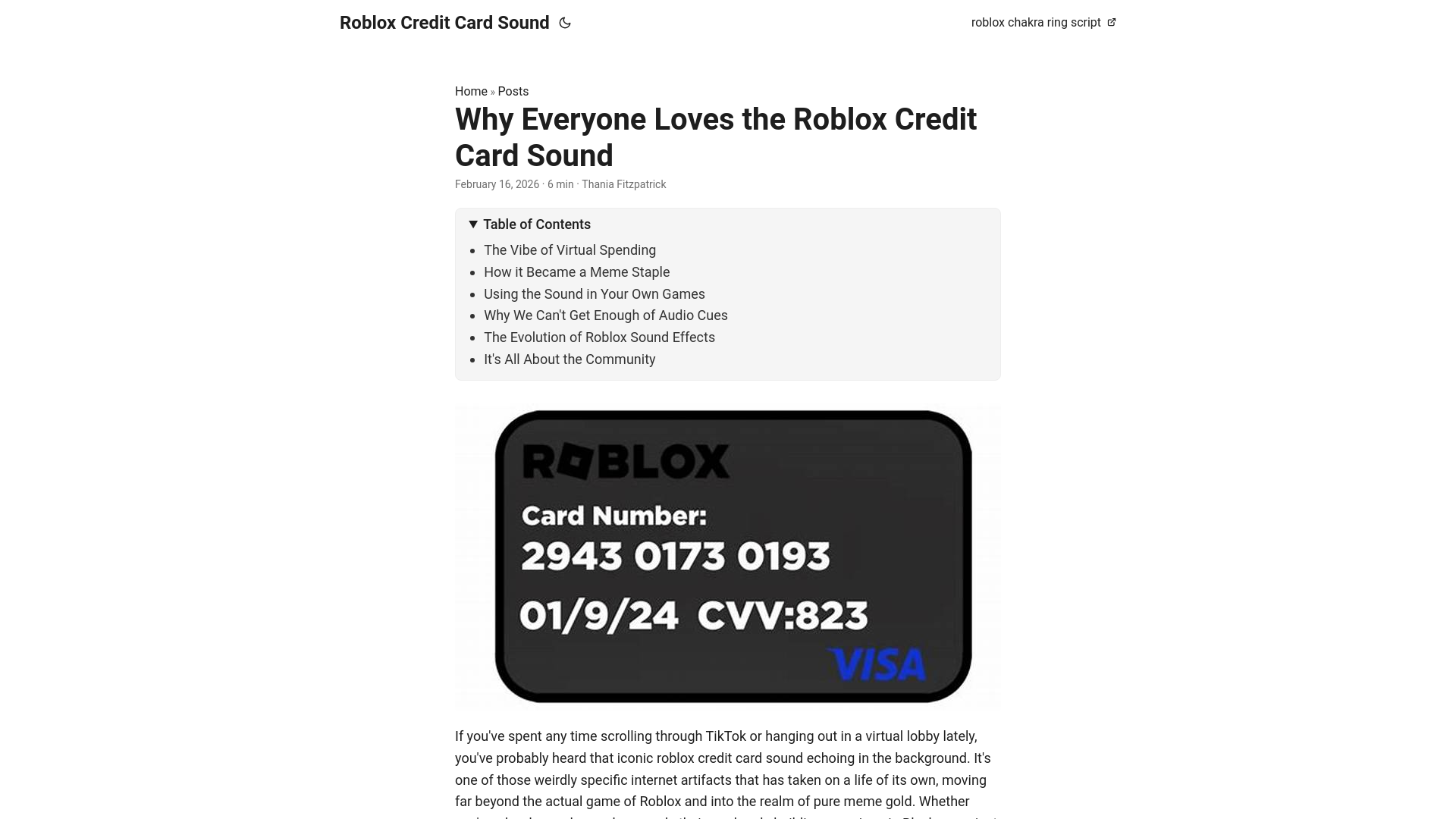website screenshot of https://roblox-credit-card-sound.pages.dev/