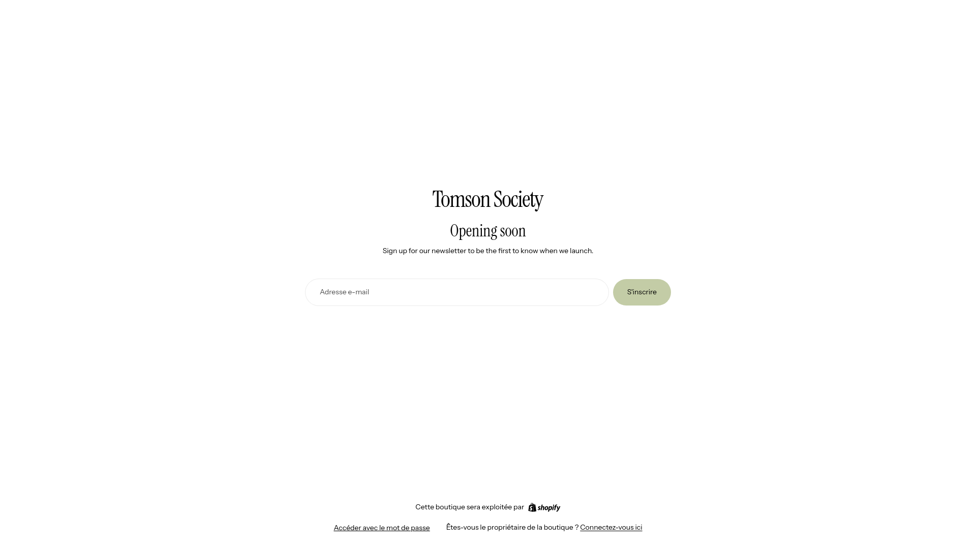 website screenshot of https://tomsonsociety.com/
