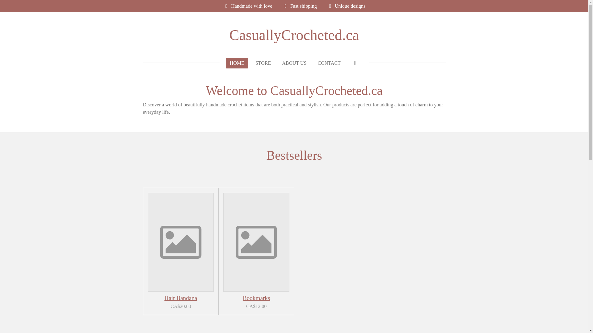 website screenshot of https://casuallycrocheted.ca/