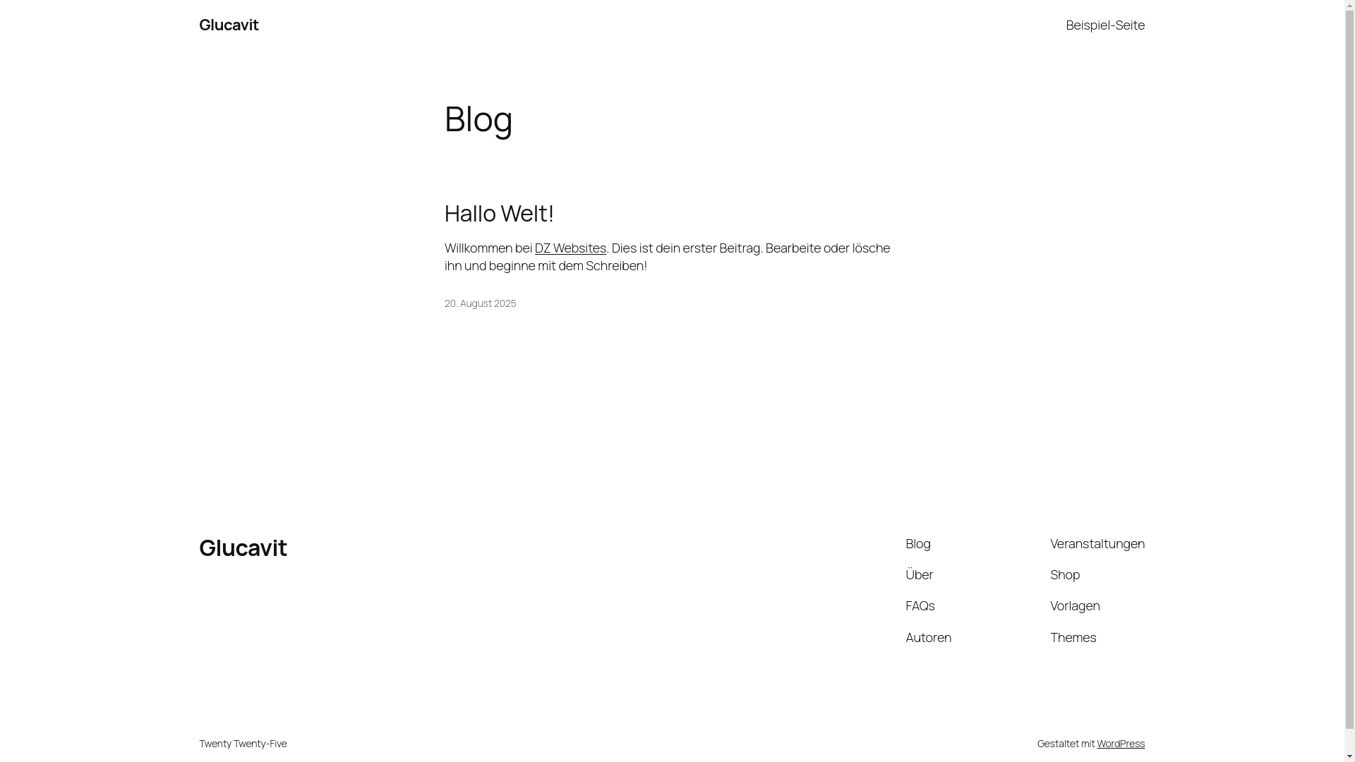 website screenshot of https://glucavit.eu/