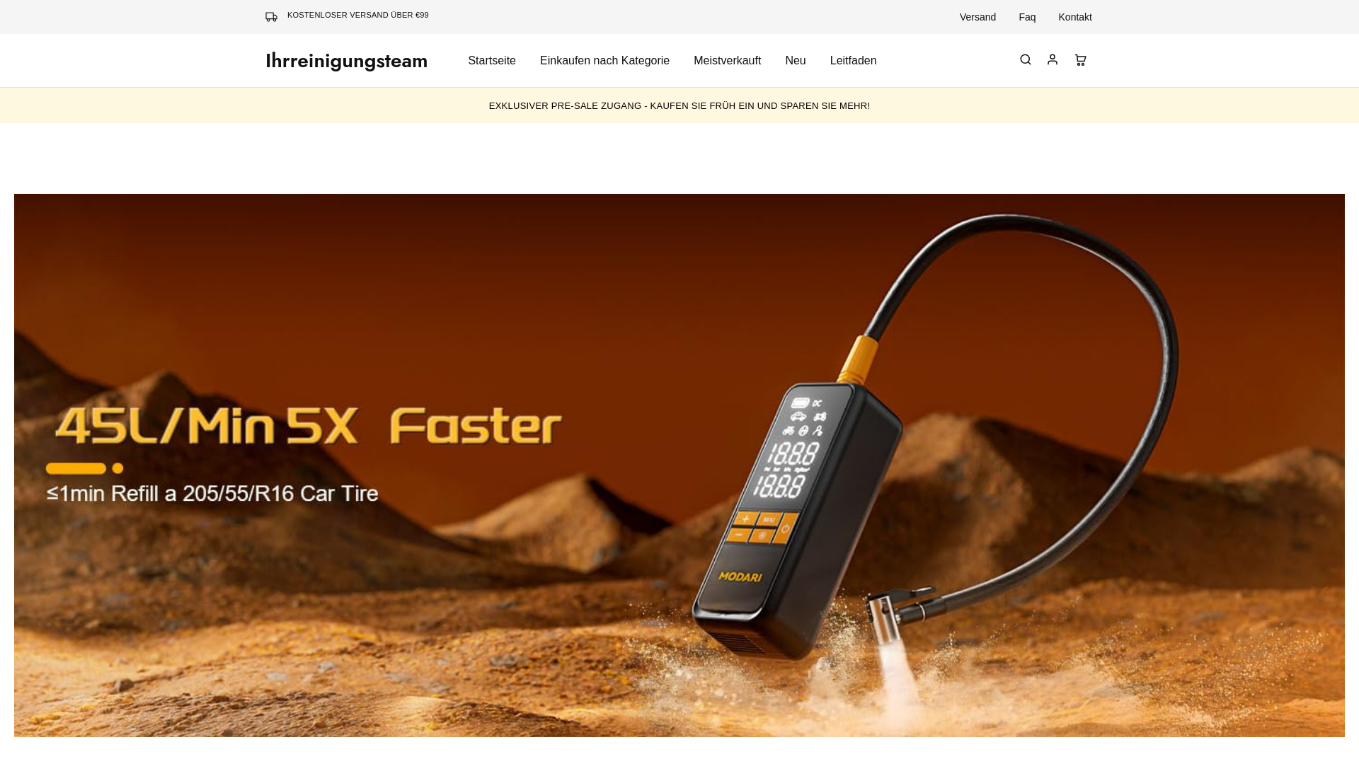 website screenshot of https://ihrreinigungsteam.de